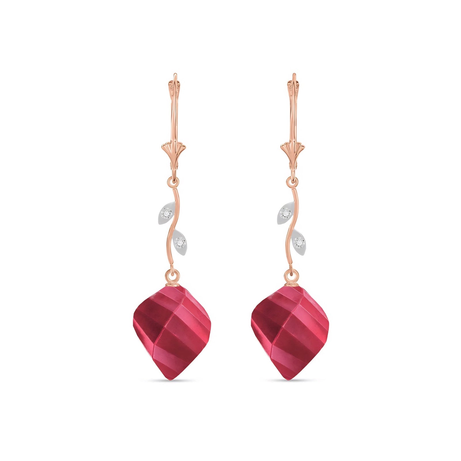 Rose Gold Earrings Blue Topaz 10K — Norina
