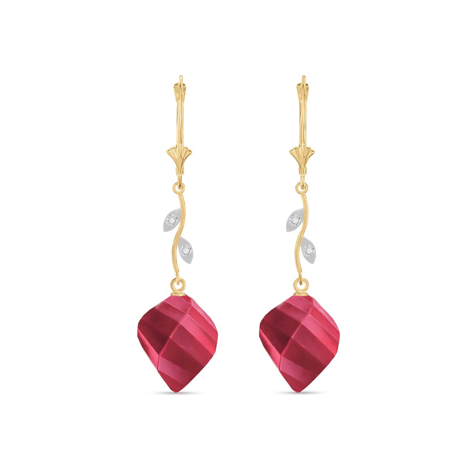 Yellow Gold Earrings Blue Topaz 10K — Norina