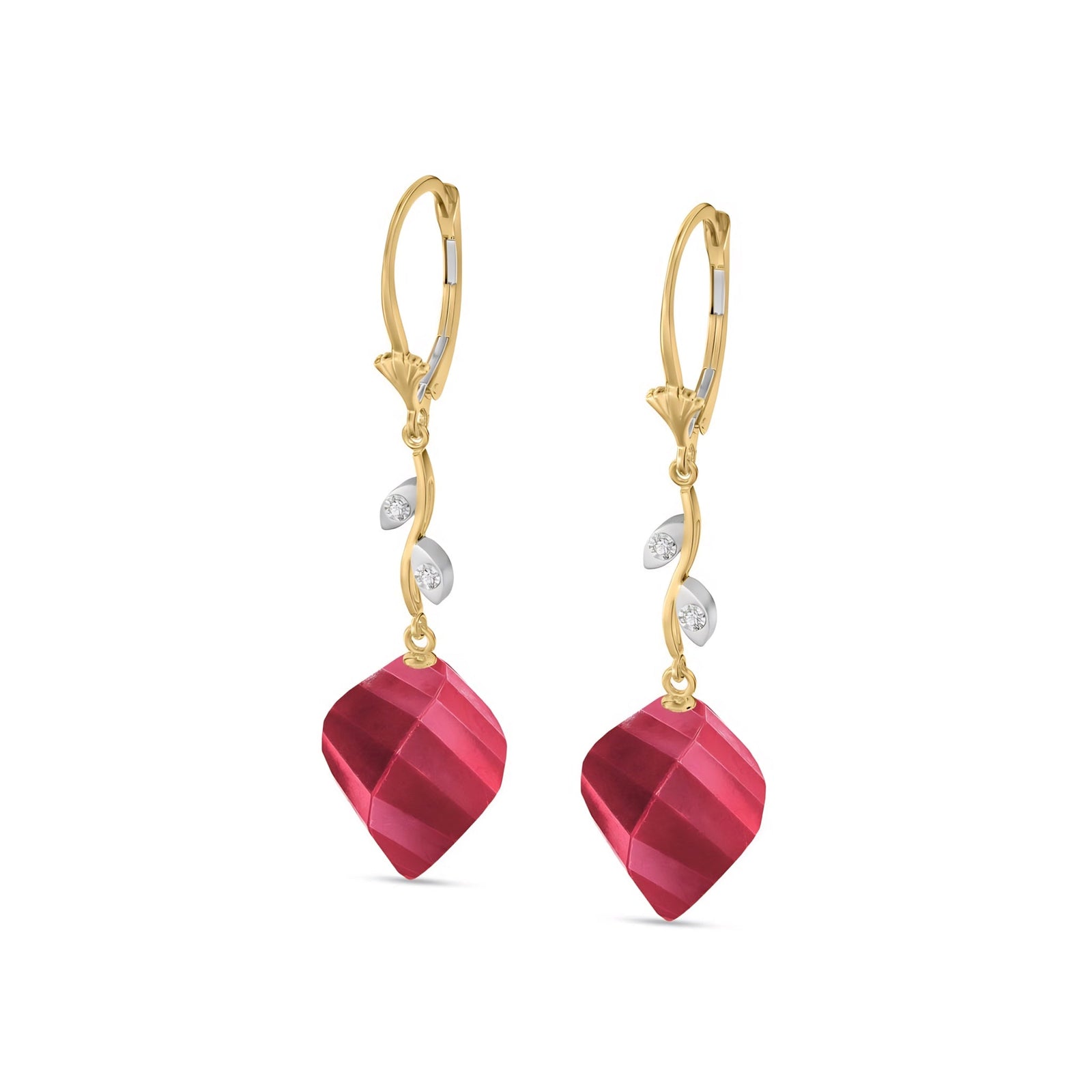 Yellow Gold Earrings Blue Topaz 10K — Norina