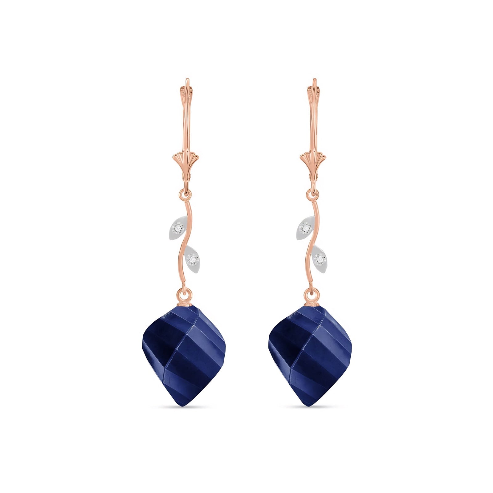 Rose Gold Earrings Ruby 10K — Norina