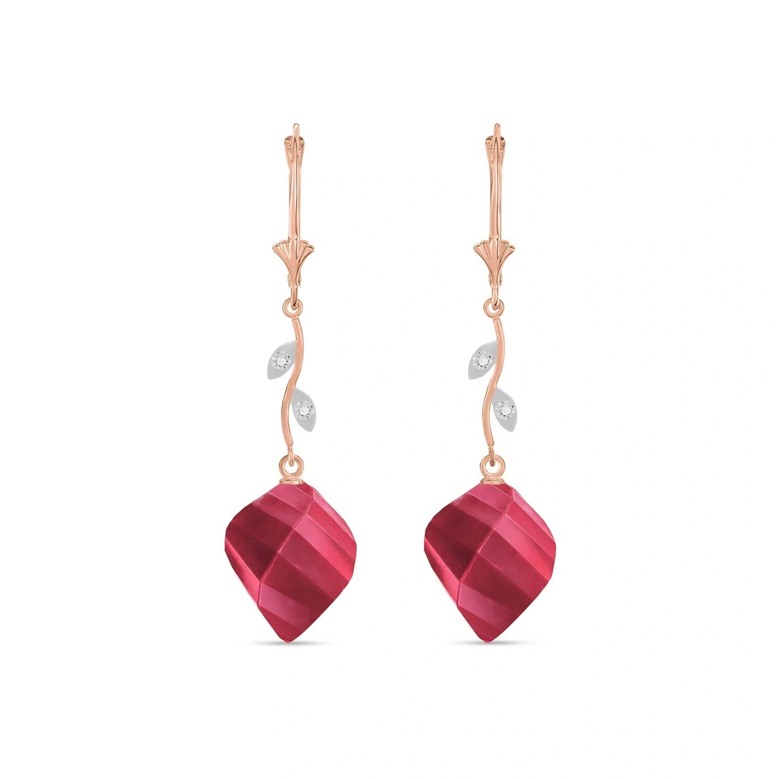 Rose Gold Earrings Ruby 10K — Norina
