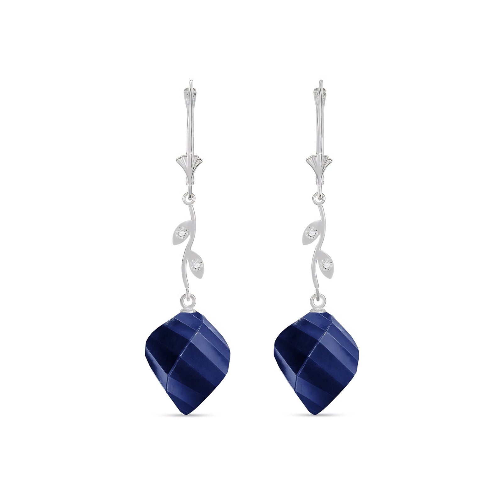 White Gold Earrings Ruby 10K — Norina