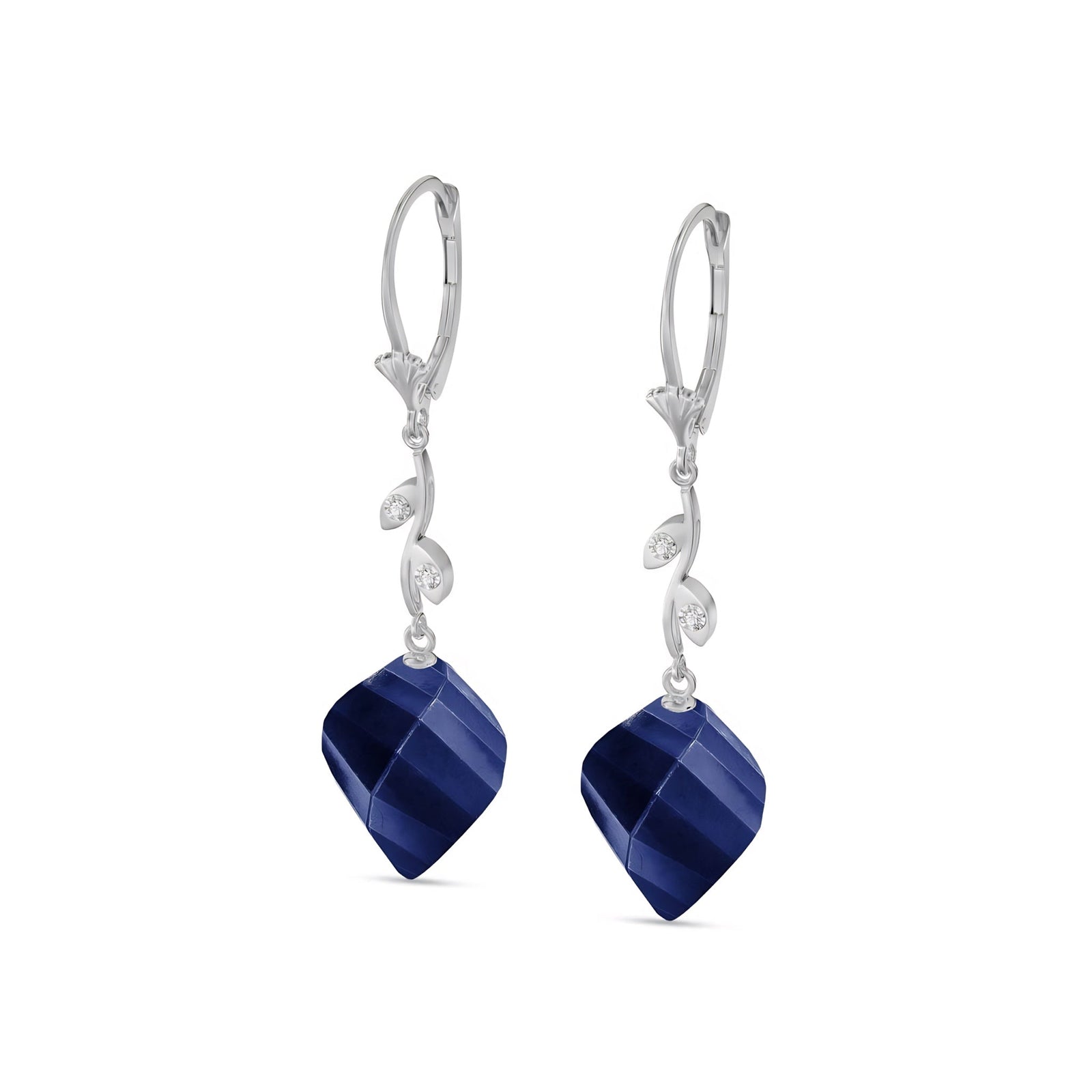 White Gold Earrings Ruby 10K — Norina