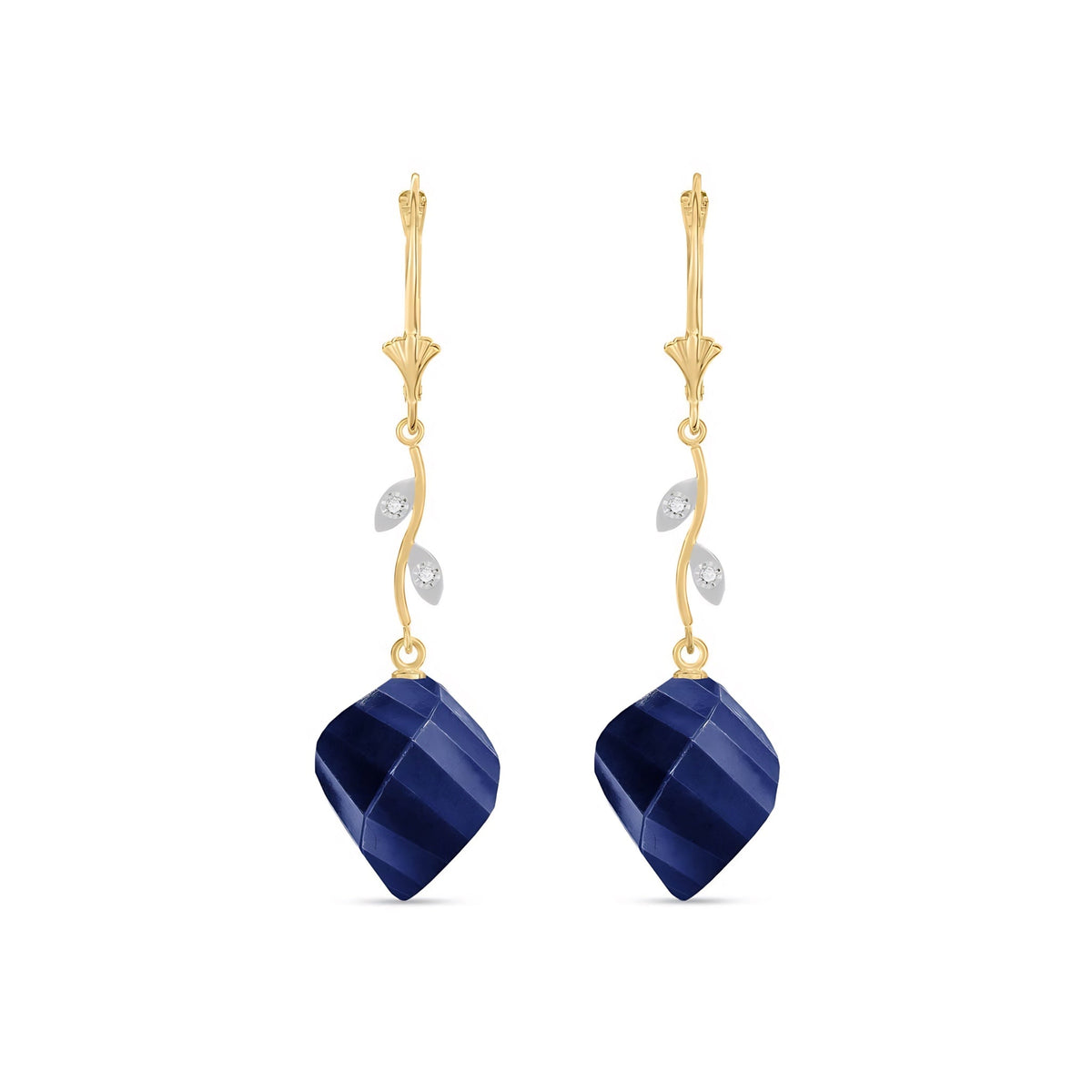 Yellow Gold Earrings Ruby 10K — Norina
