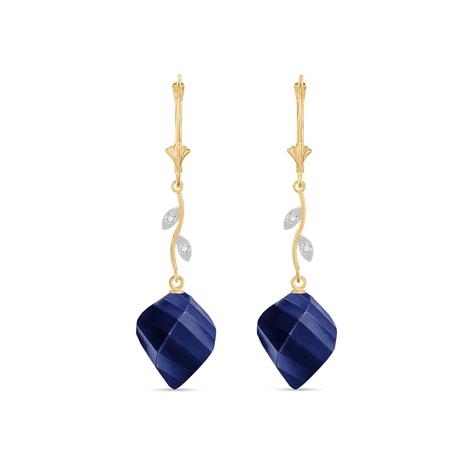 Yellow Gold Earrings Ruby 10K — Norina