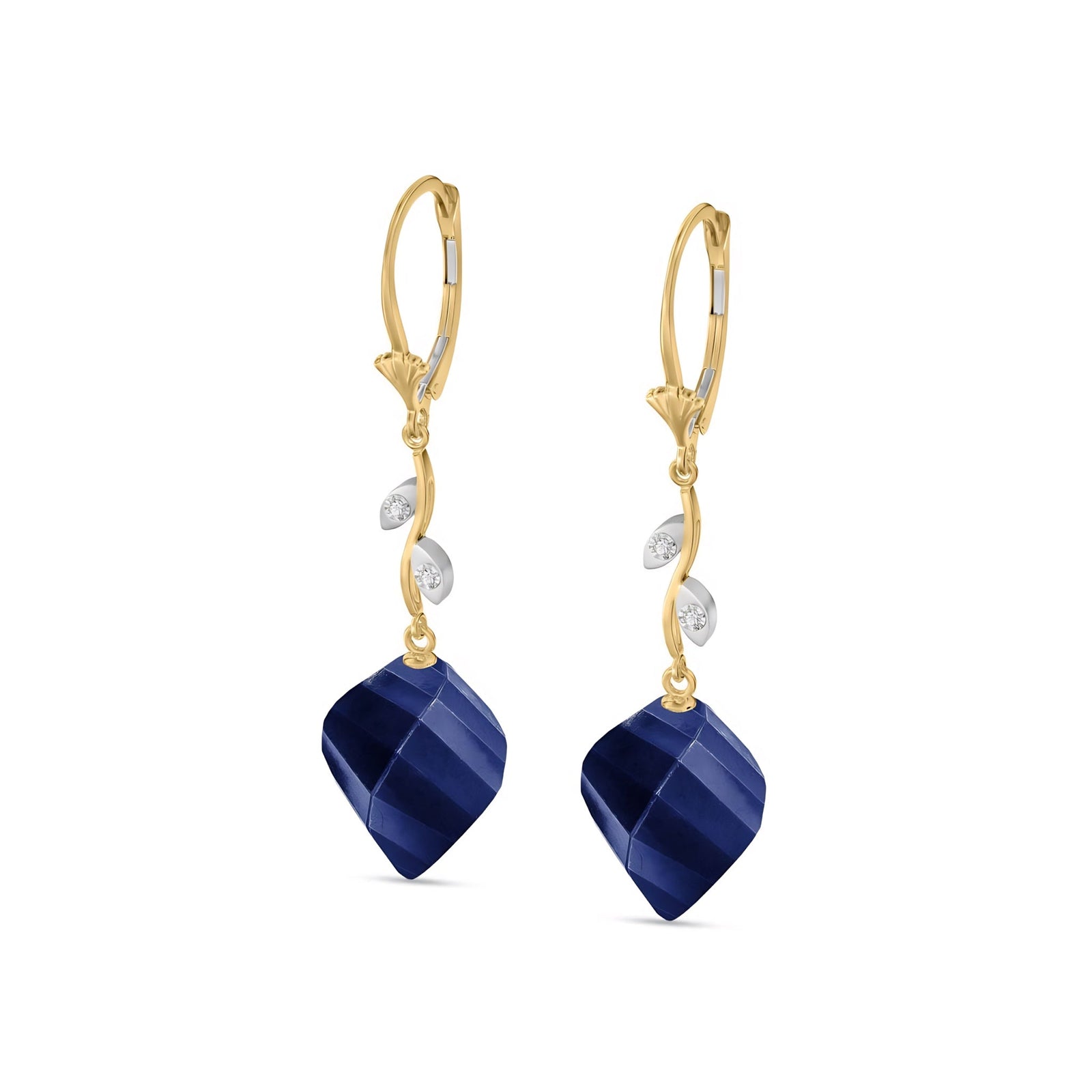Yellow Gold Earrings Ruby 10K — Norina