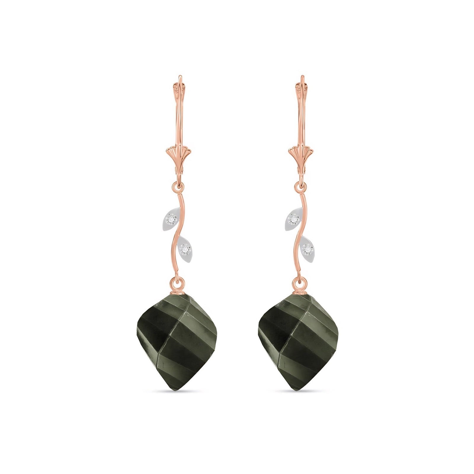 Rose Gold Earrings Sapphire 10K — Norina