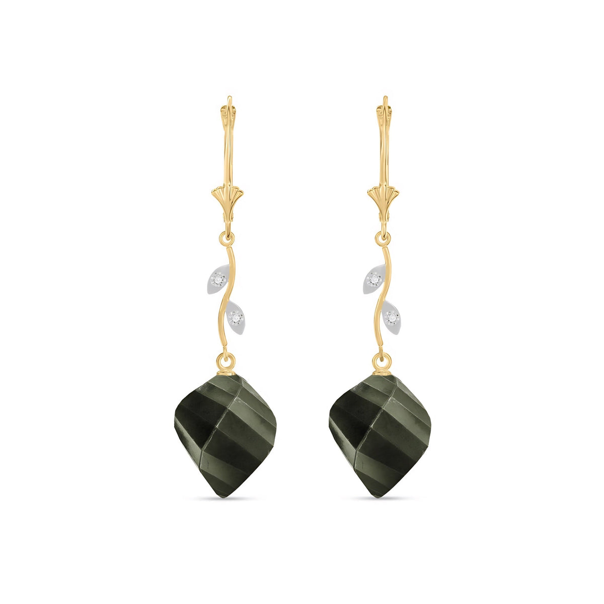 Yellow Gold Earrings Sapphire 10K — Norina