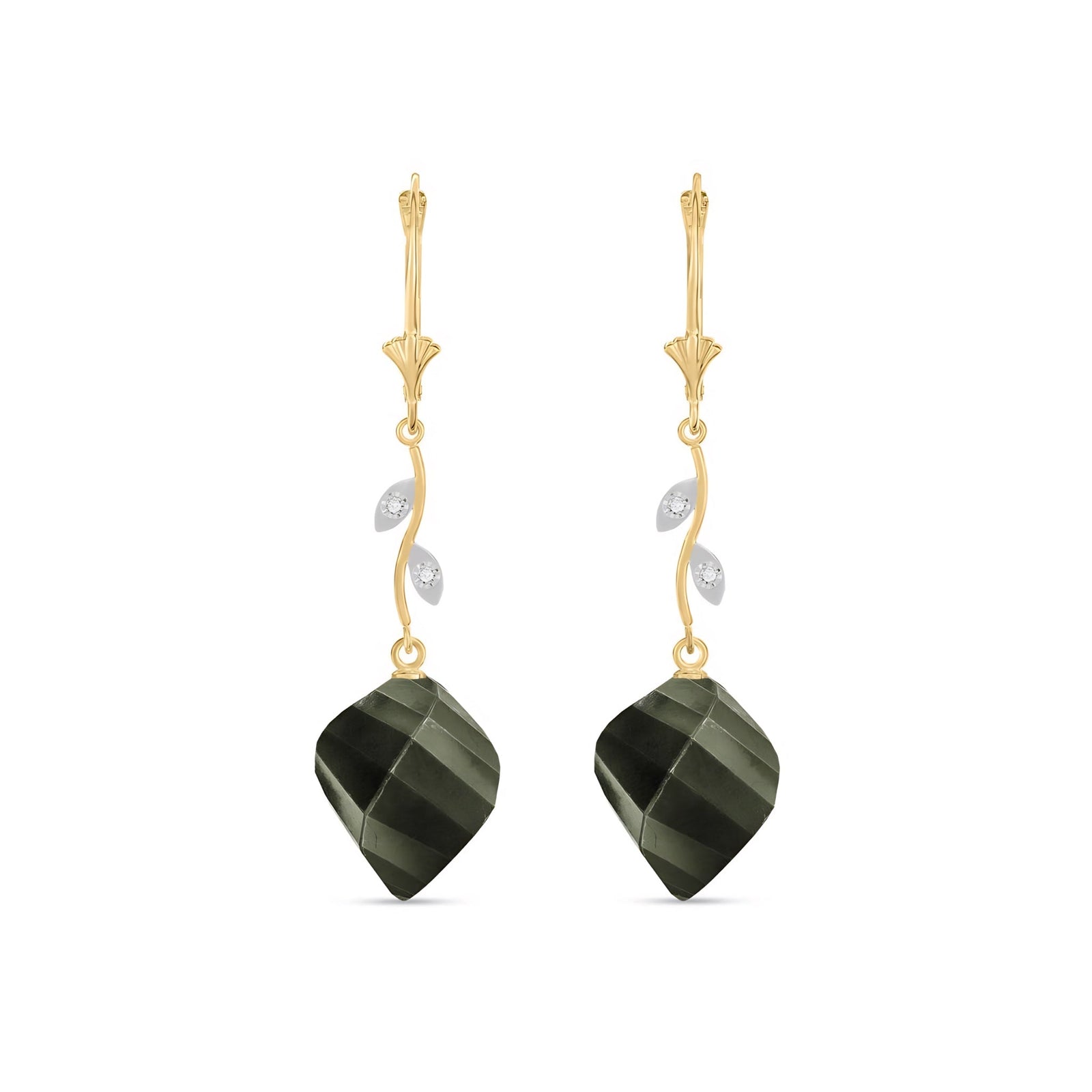Yellow Gold Earrings Sapphire 10K — Norina