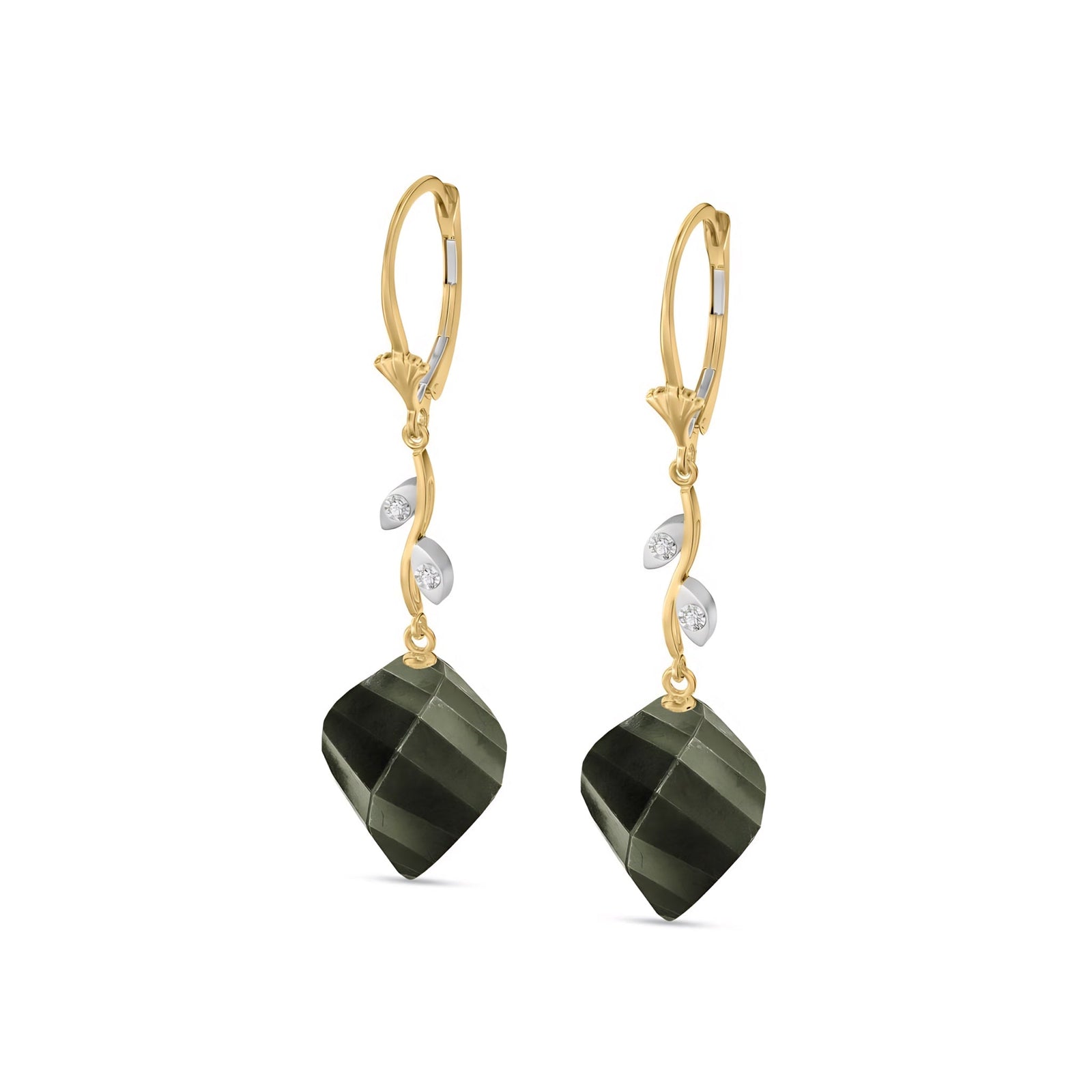 Yellow Gold Earrings Sapphire 10K — Norina