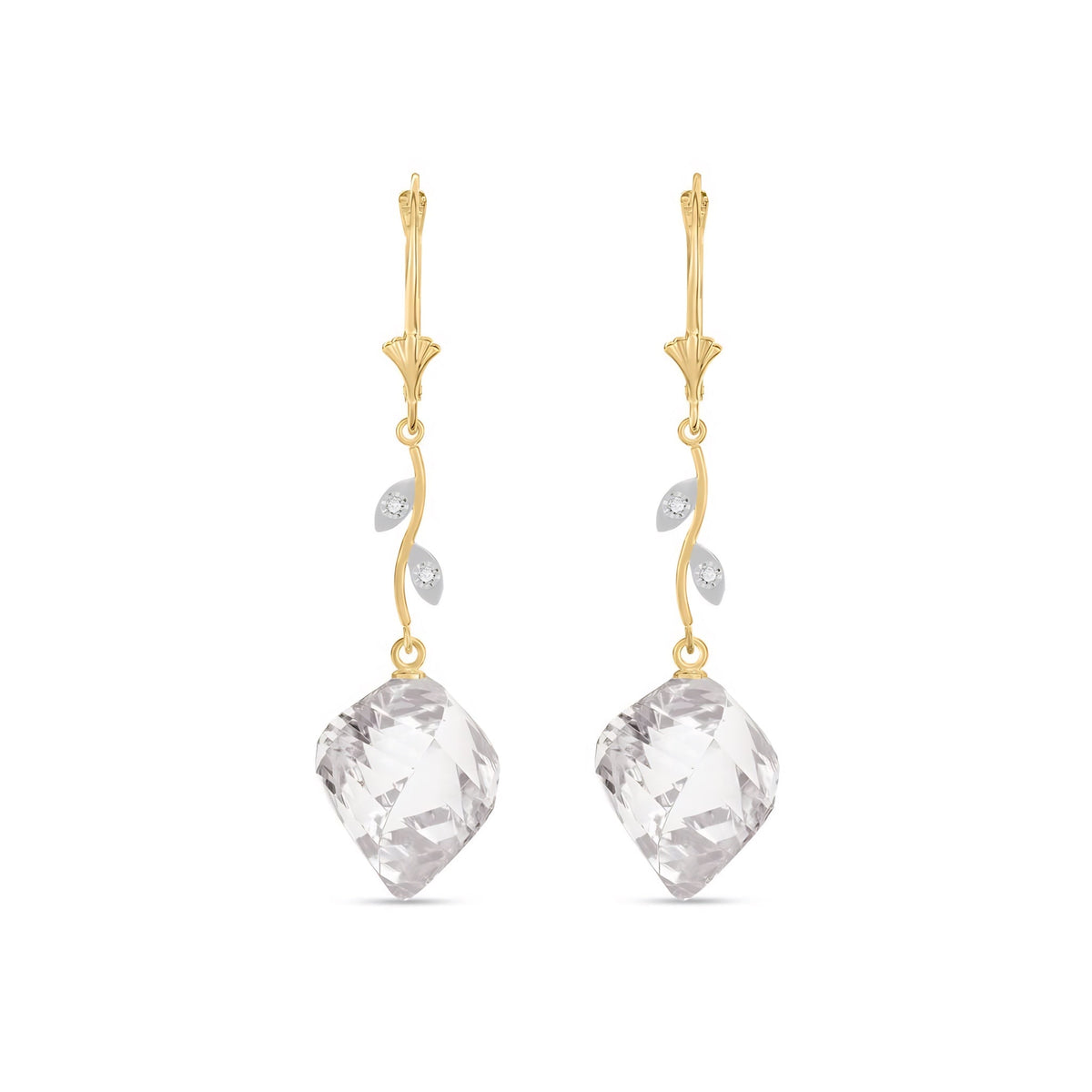 Yellow Gold Earrings Emerald 10K — Norina