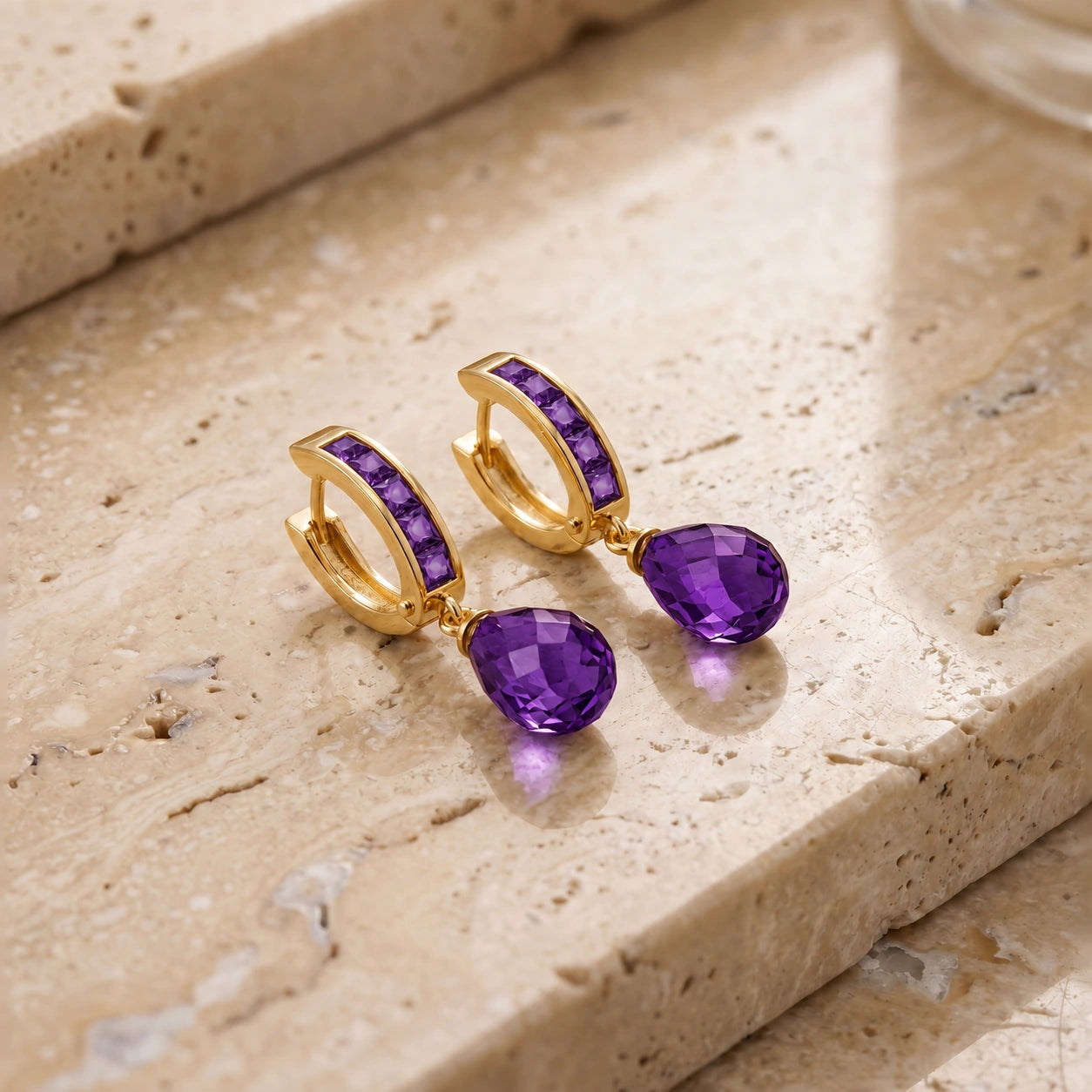 Yellow Gold Amethyst — Mariaadriana