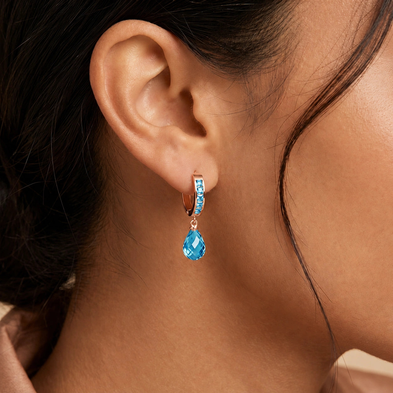 Rose Gold Blue Topaz — Mariaadriana