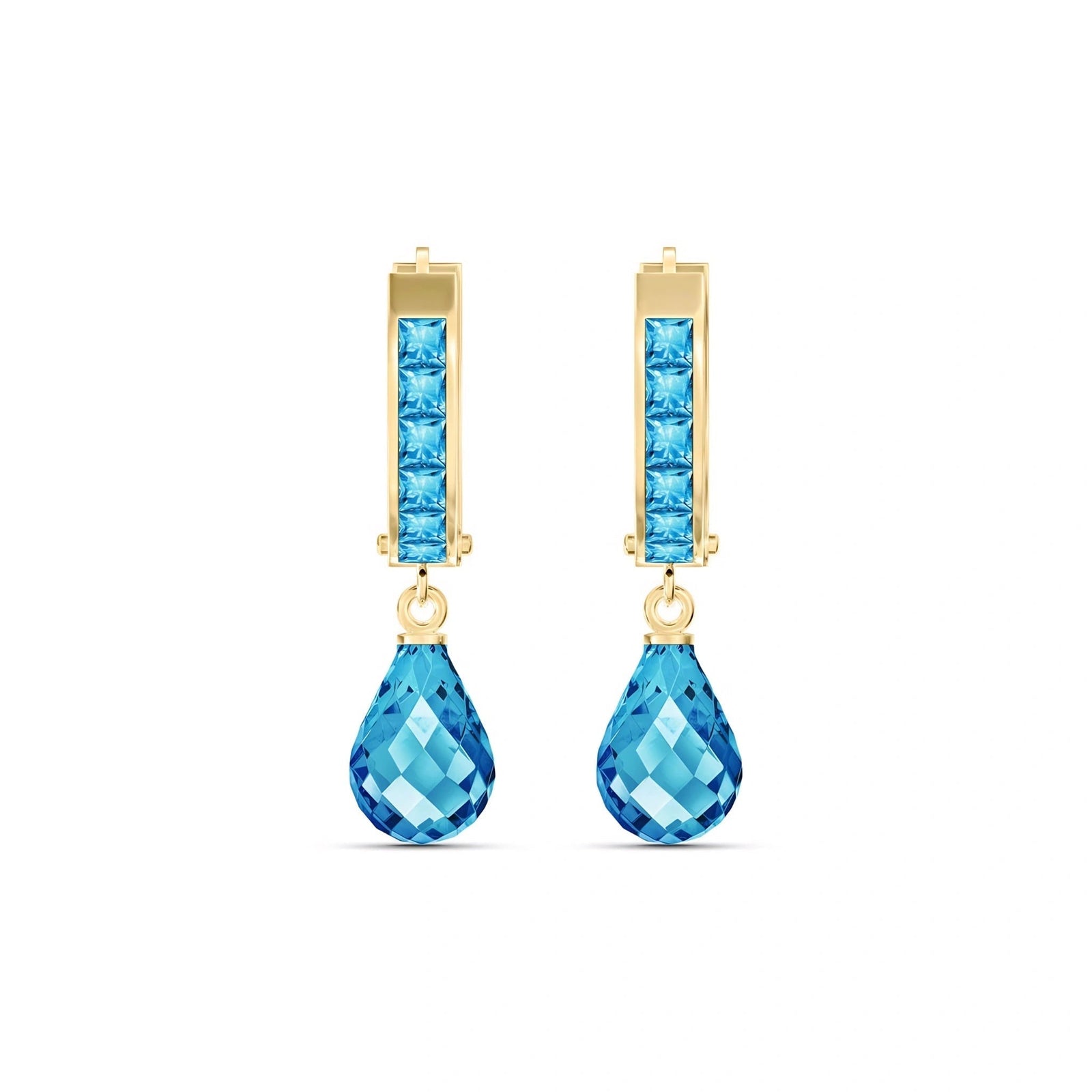 Yellow Gold Blue Topaz — Mariaadriana