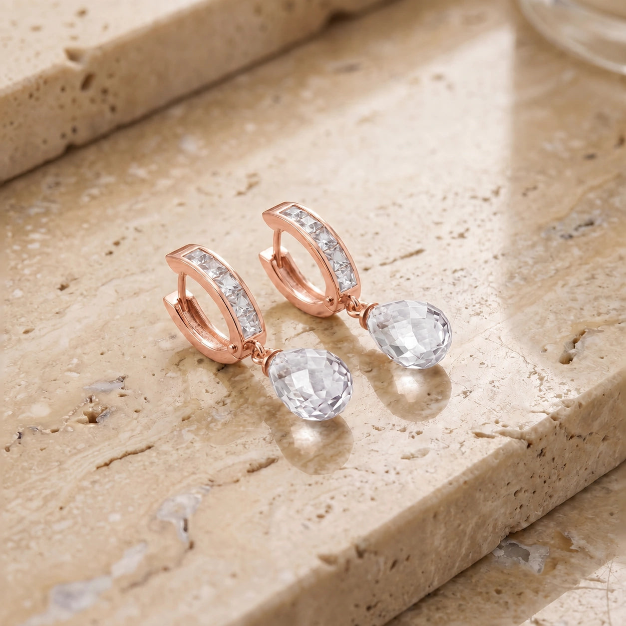 Rose Gold White Topaz — Mariaadriana