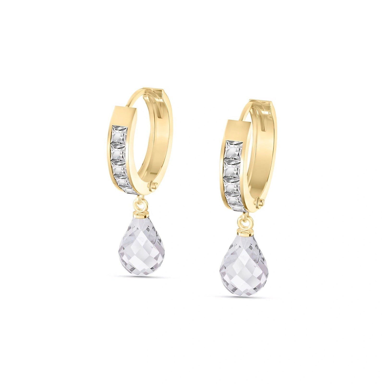Yellow Gold White Topaz — Mariaadriana