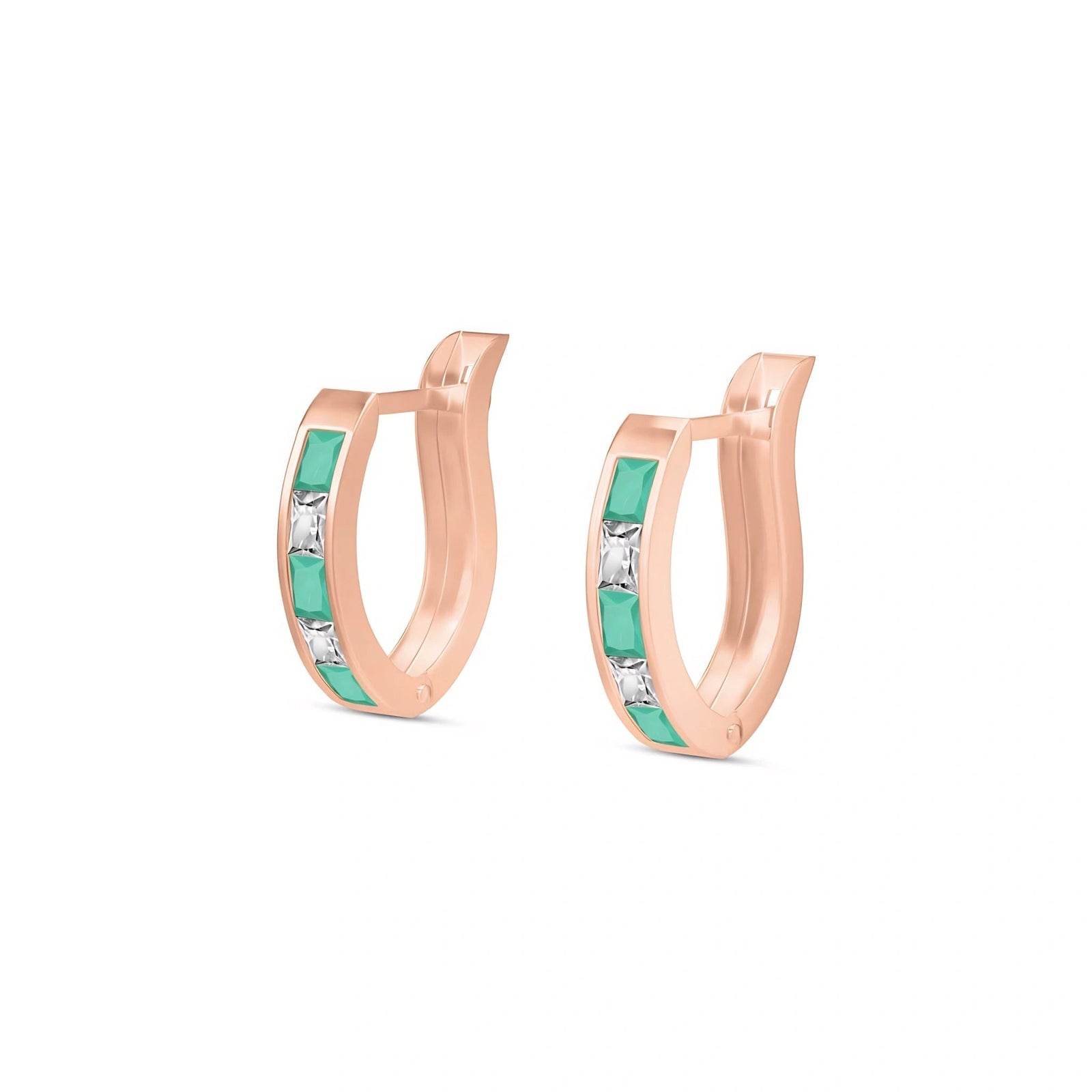 Rose Gold Emerald & White Topaz — Mariaagnese