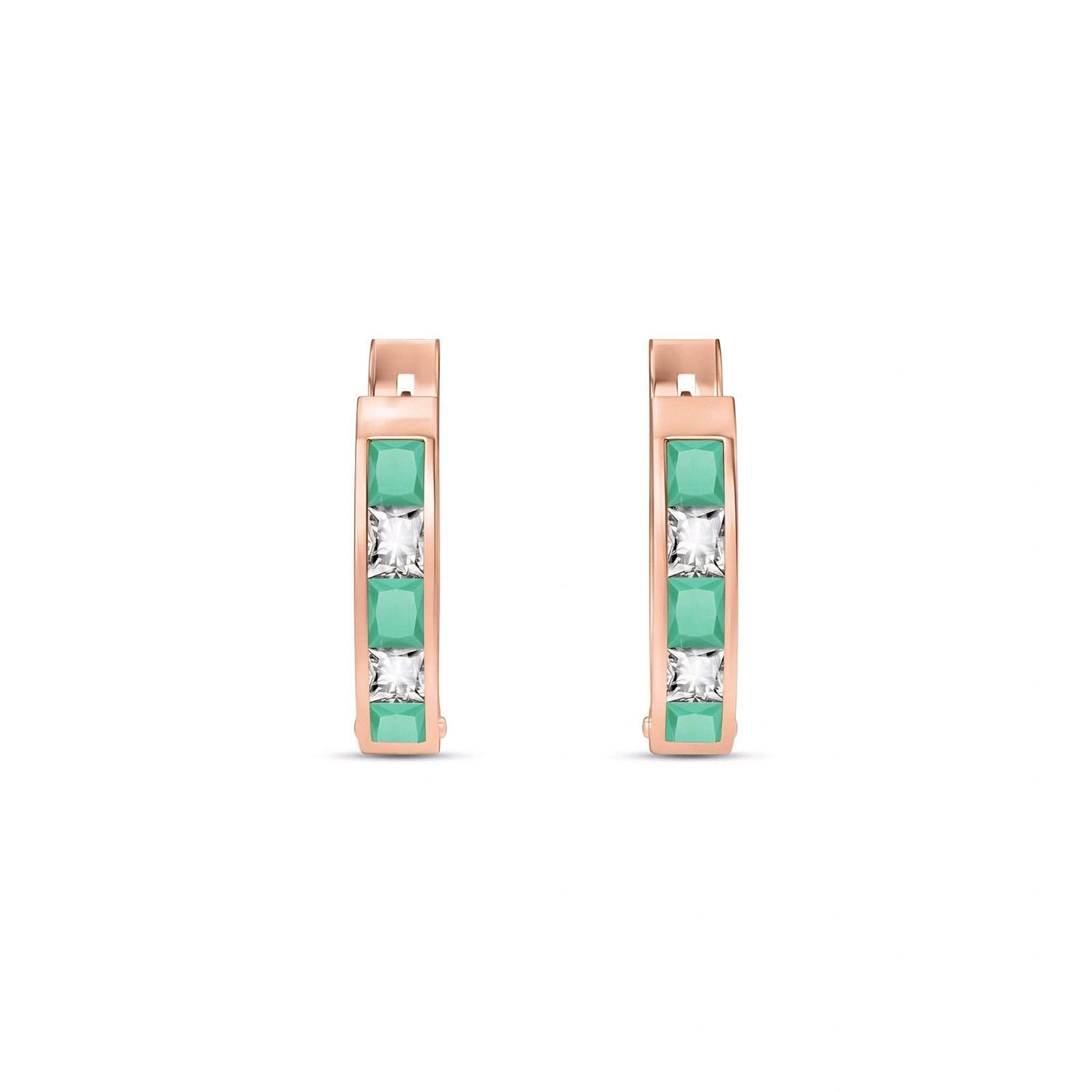 Rose Gold Emerald & White Topaz — Mariaagnese