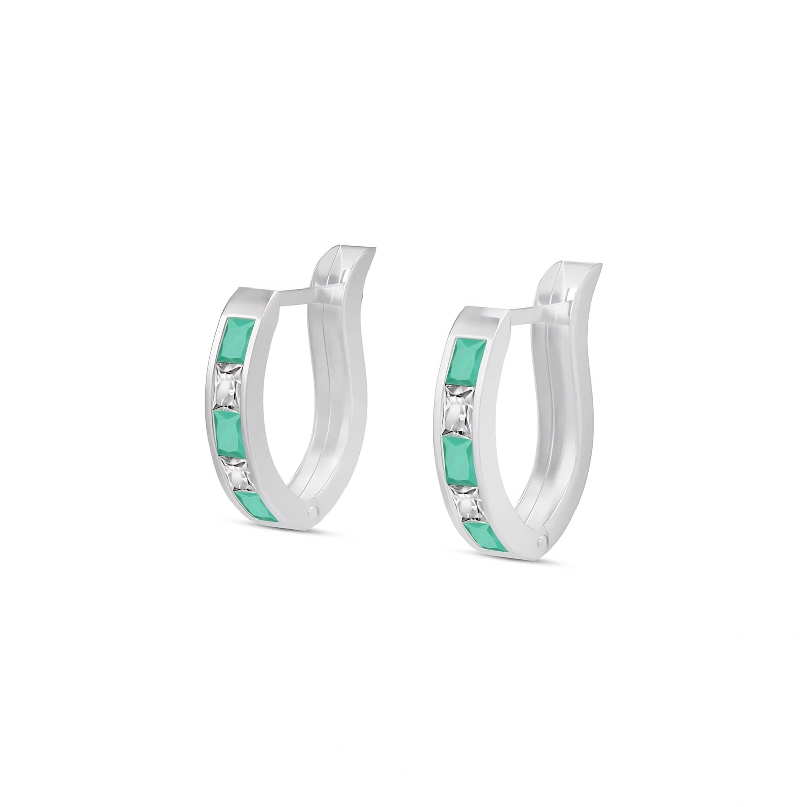 White Gold Emerald & White Topaz — Mariaagnese