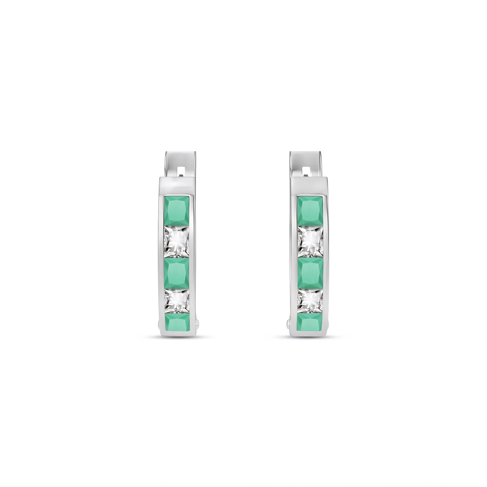 White Gold Emerald & White Topaz — Mariaagnese
