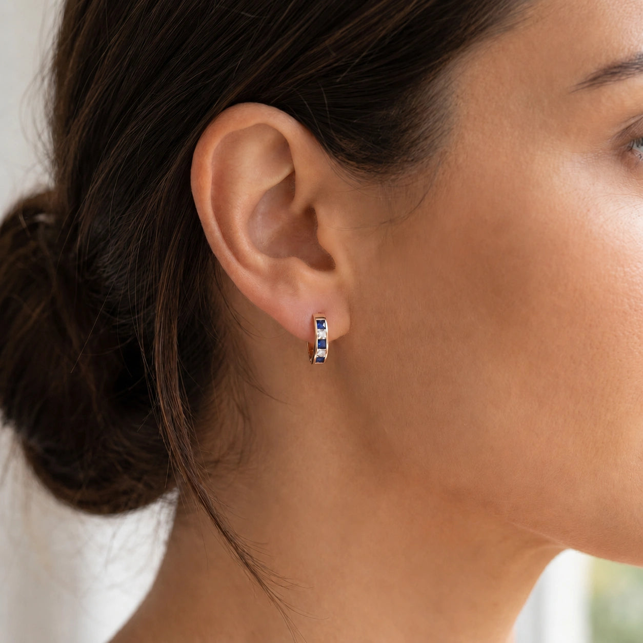 Rose Gold White Topaz & Sapphire — Mariaagnese