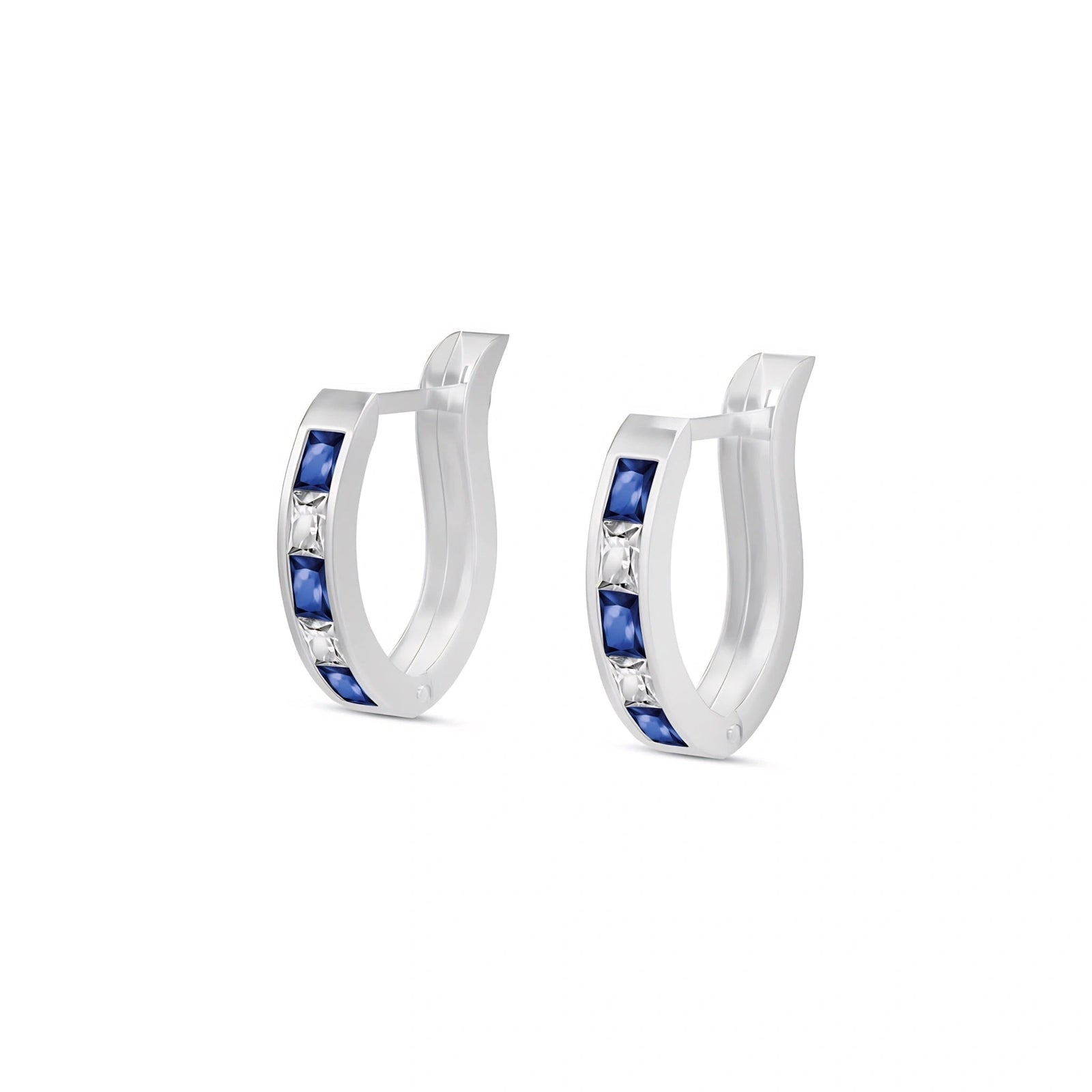 White Gold White Topaz & Sapphire — Mariaagnese