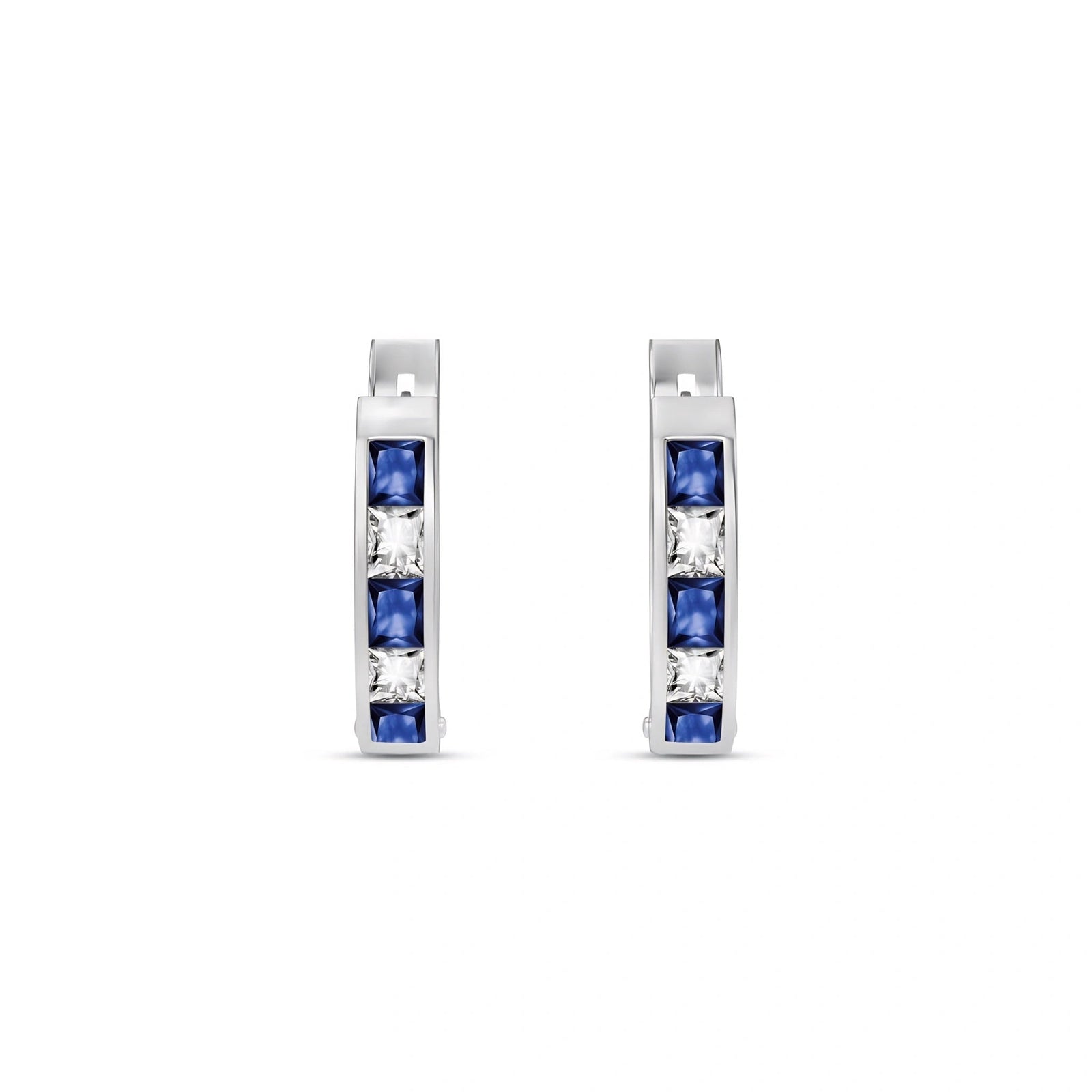 White Gold White Topaz & Sapphire — Mariaagnese