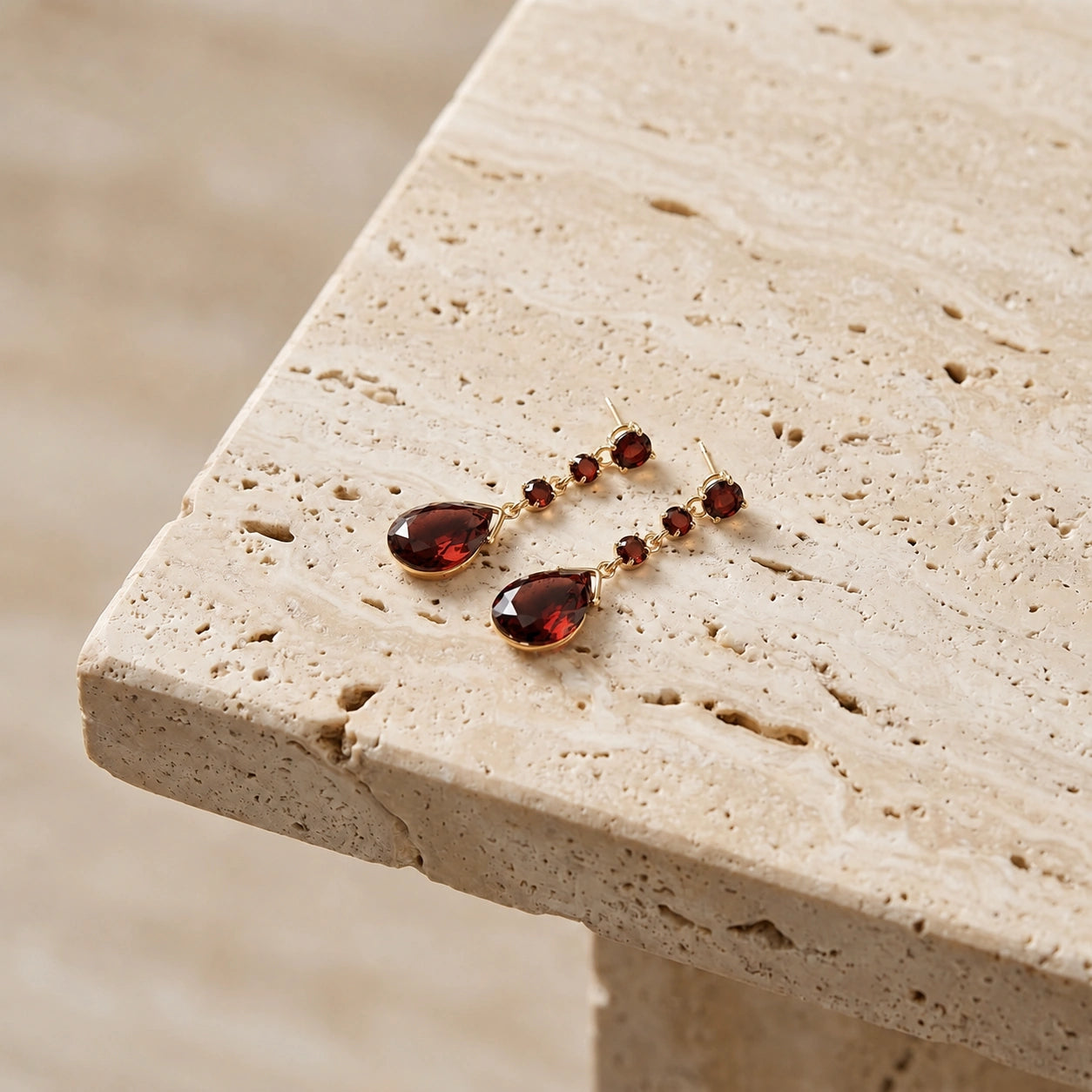 Yellow Gold Garnet — Mariaagostina