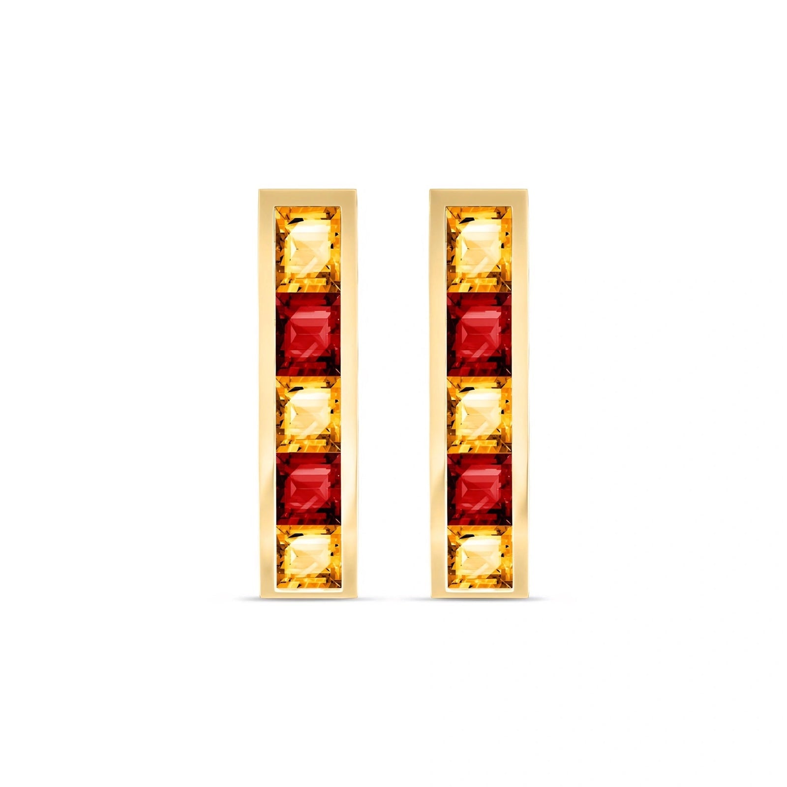 Yellow Gold Earrings Citrine 10K — Sveva
