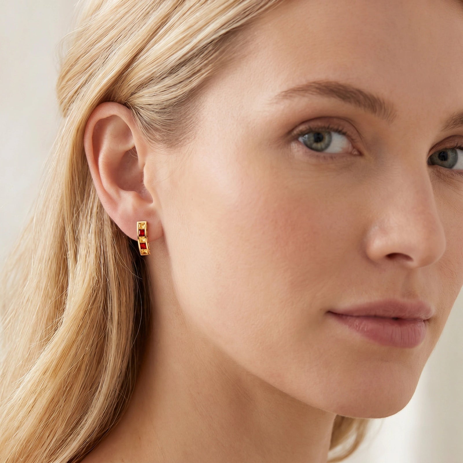 Yellow Gold Earrings Citrine 10K — Sveva