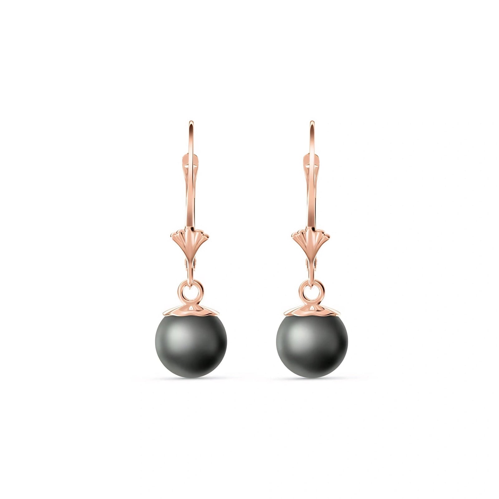 Rose Gold Aura Earrings Pearl 10K — Natalia