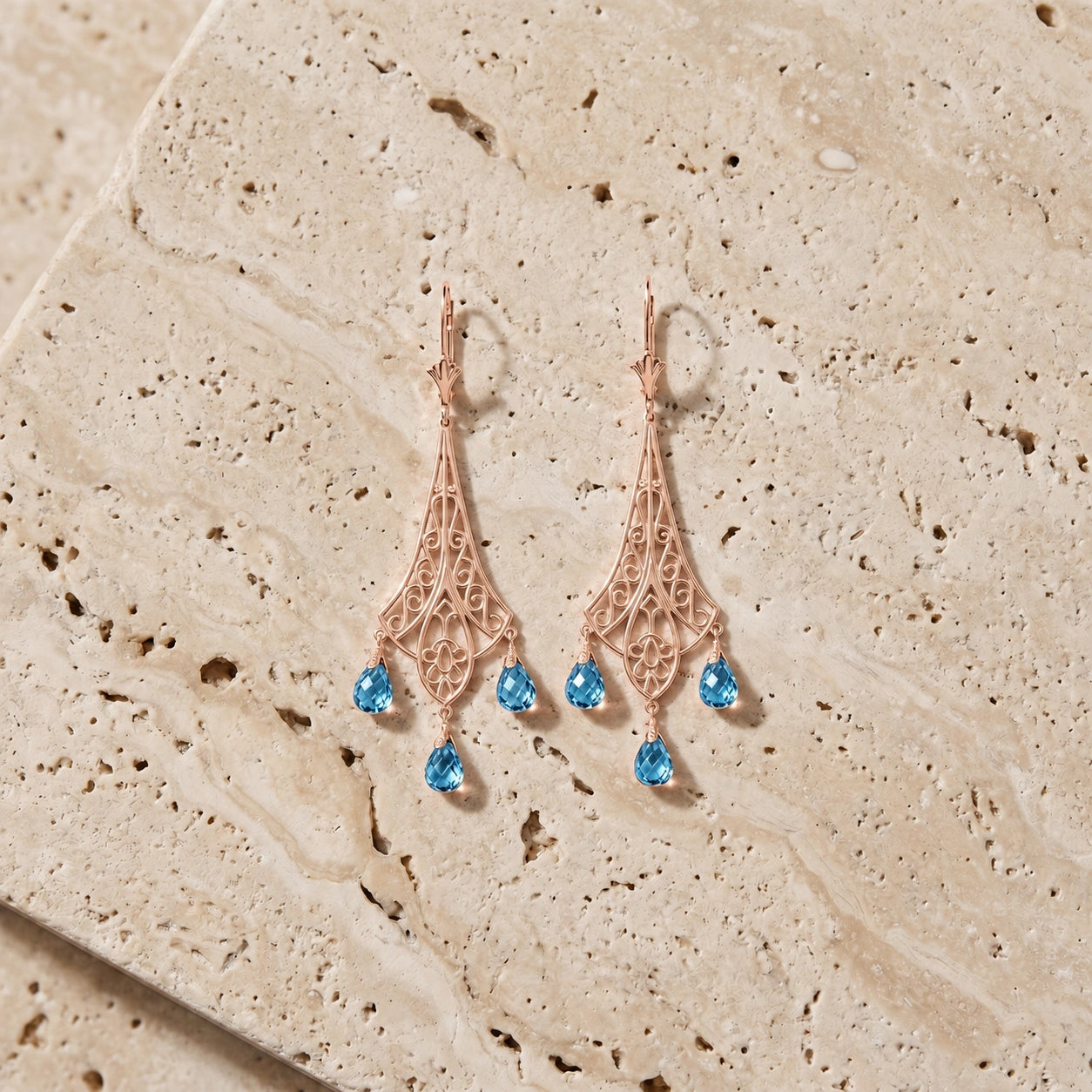 Rose Gold Blue Topaz — Mariaalessandra