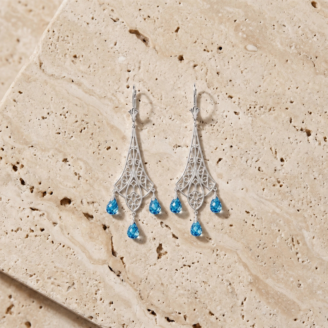 White Gold Blue Topaz — Mariaalessandra