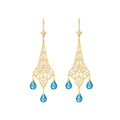 Yellow Gold Blue Topaz — Mariaalessandra
