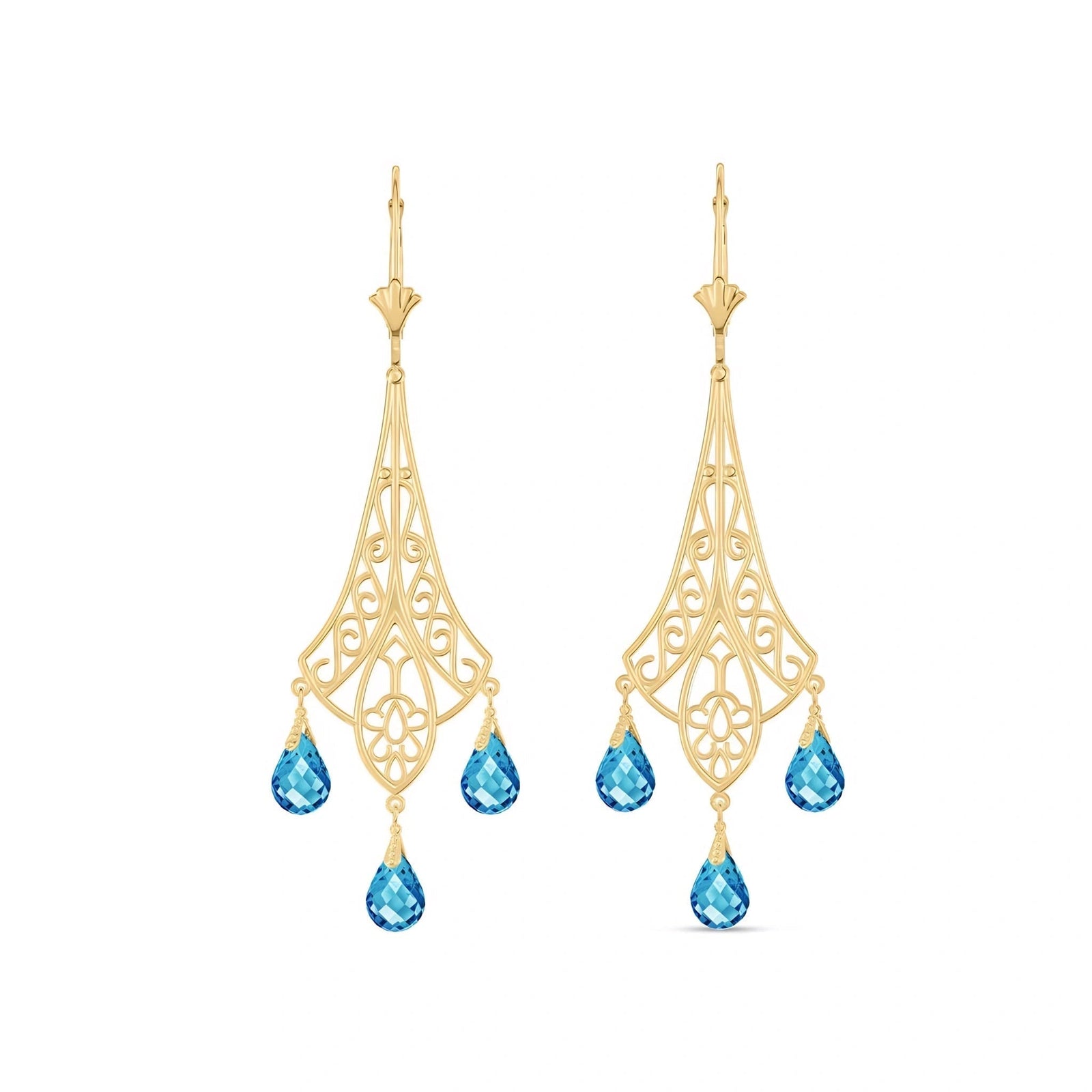 Yellow Gold Blue Topaz — Mariaalessandra