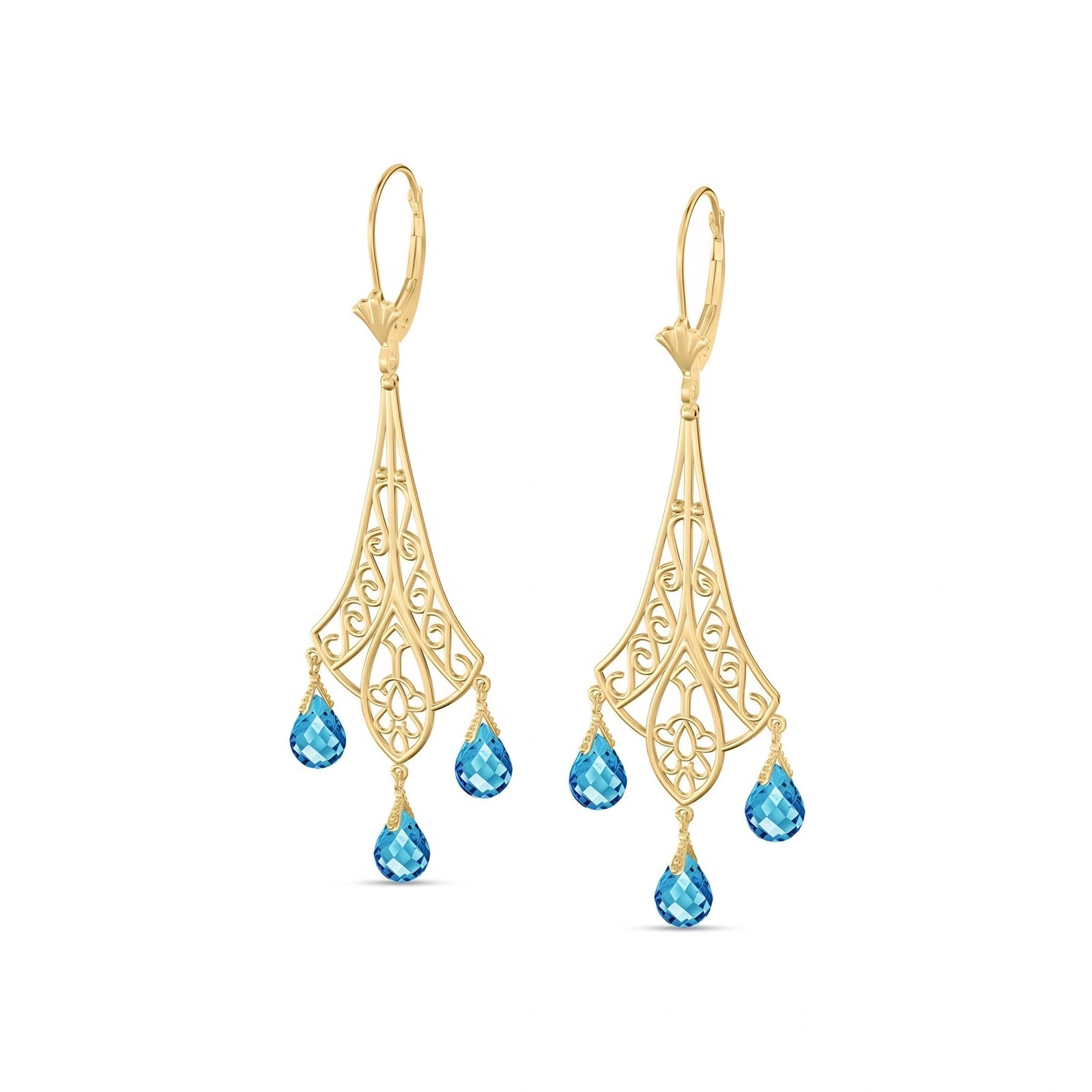 Yellow Gold Blue Topaz — Mariaalessandra