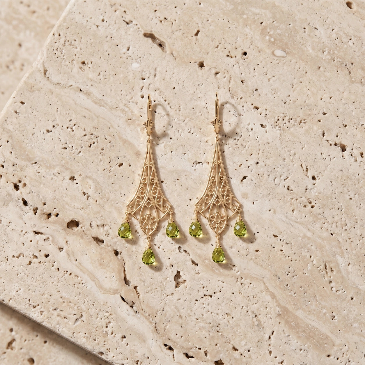 Yellow Gold Peridot — Mariaalessandra