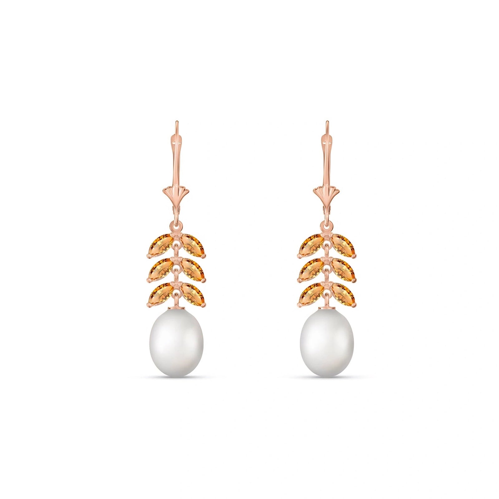 Rose Gold Pearl & Citrine — Mariaalessia