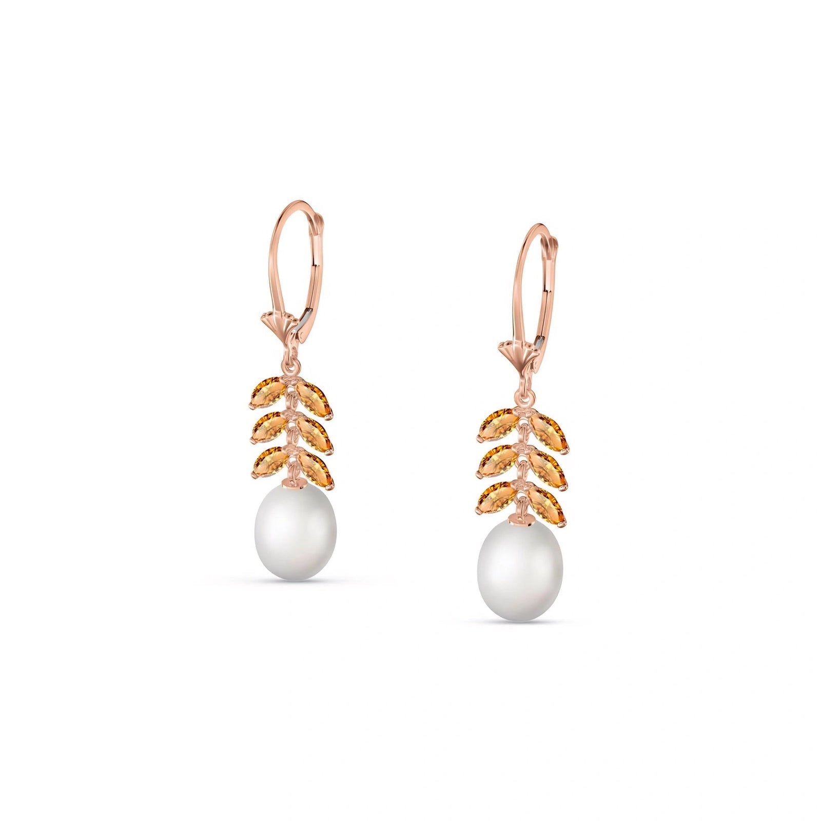Rose Gold Pearl & Citrine — Mariaalessia