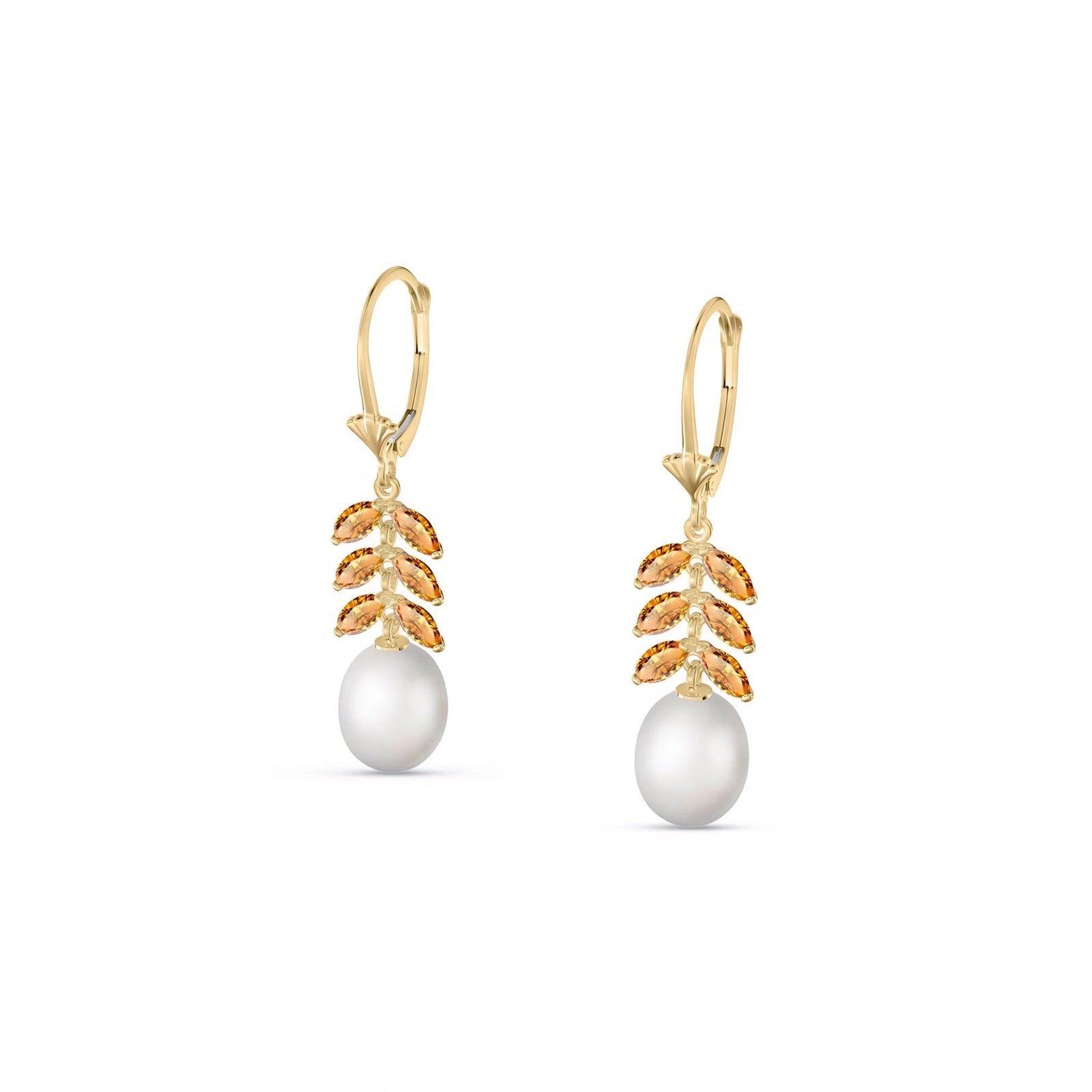 Yellow Gold Pearl & Citrine — Mariaalessia