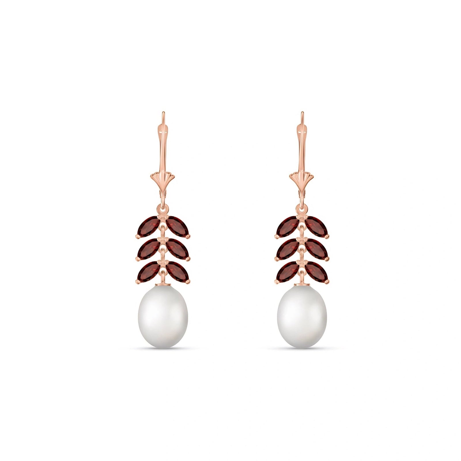 Rose Gold Pearl & Garnet — Mariaalessia