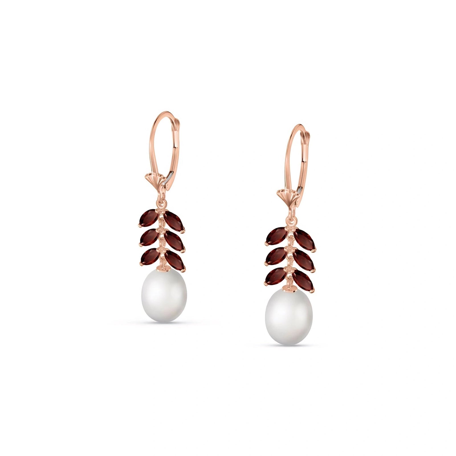 Rose Gold Pearl & Garnet — Mariaalessia