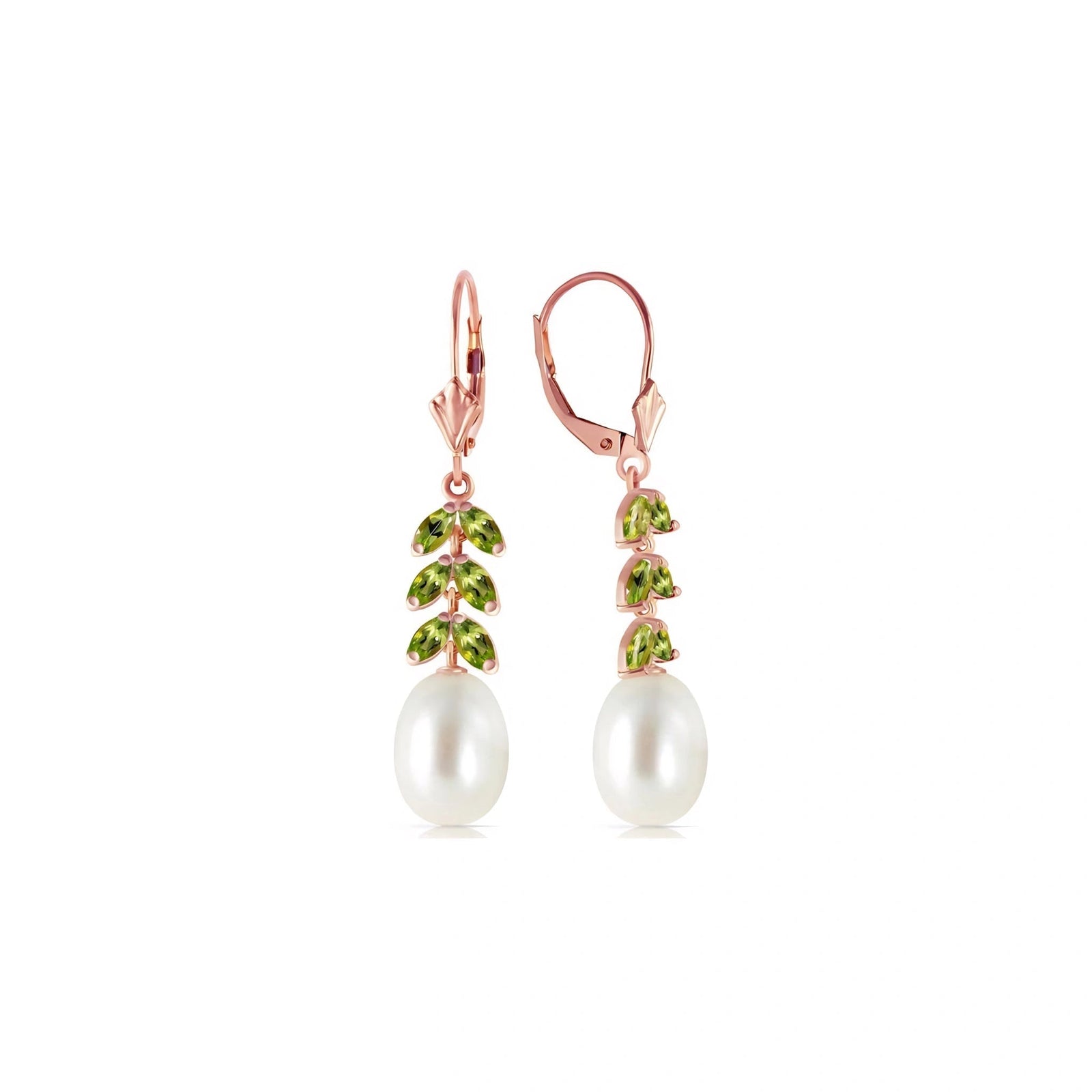 Rose Gold Peridot & Pearl — Mariaalessia