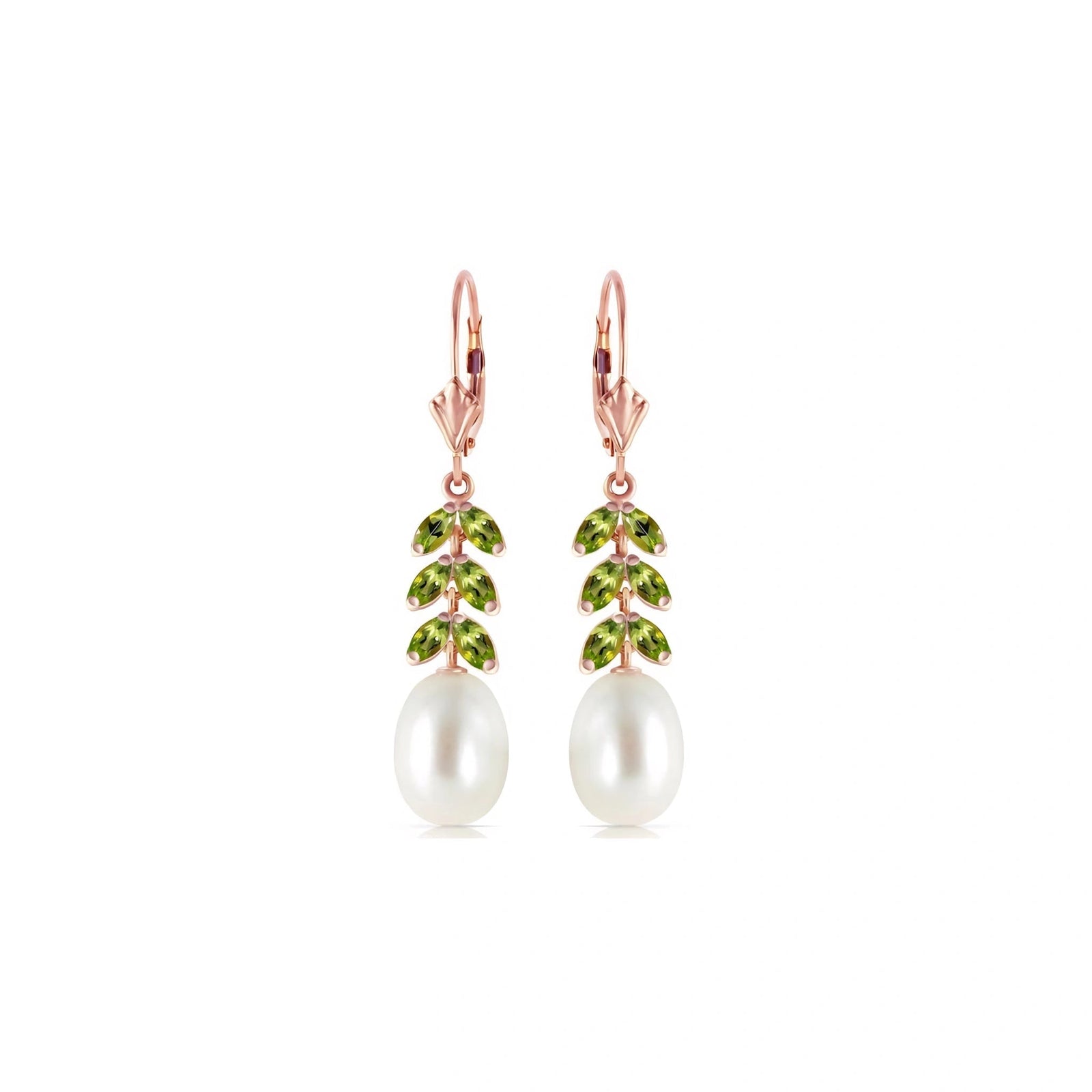 Rose Gold Peridot & Pearl — Mariaalessia
