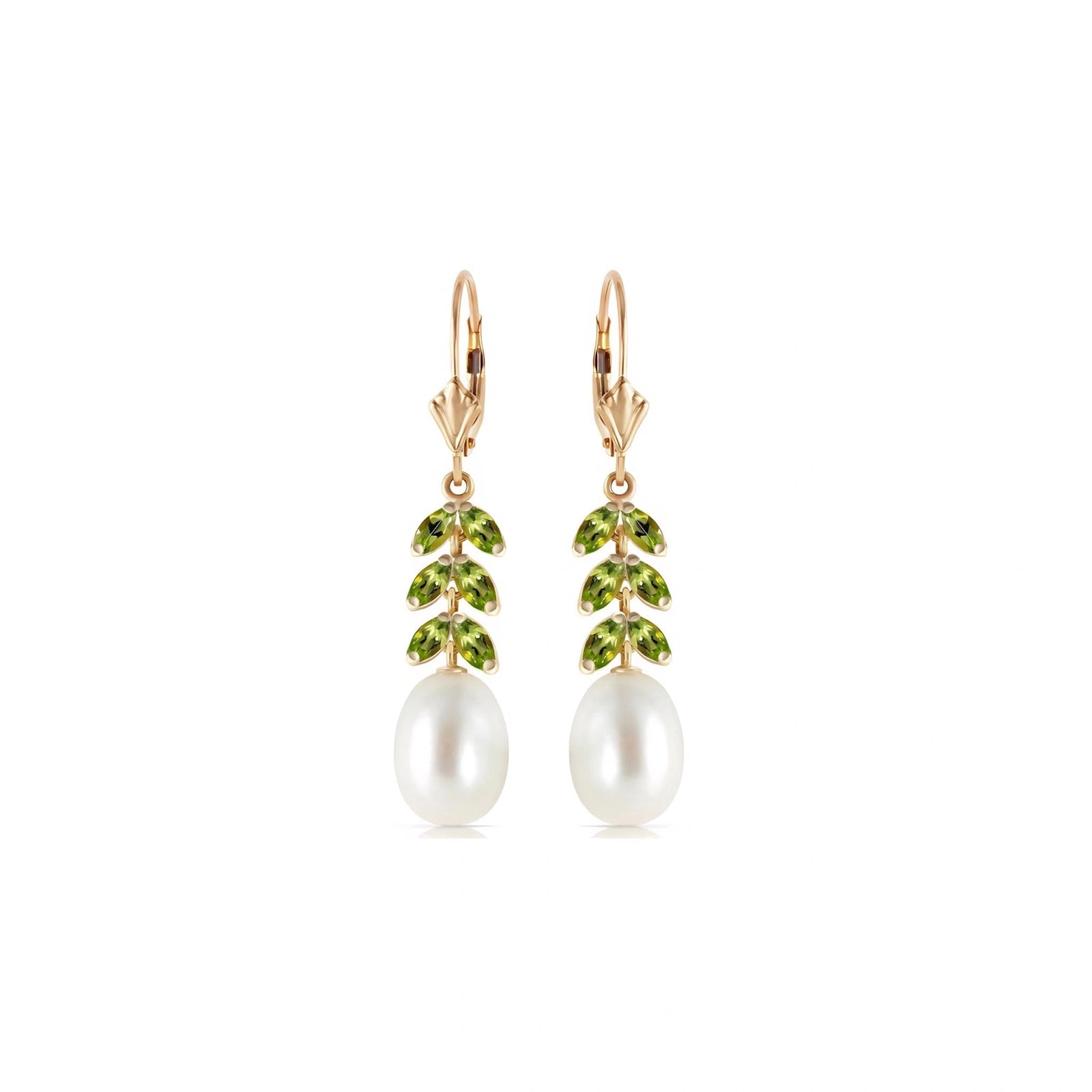 Yellow Gold Peridot & Pearl — Mariaalessia