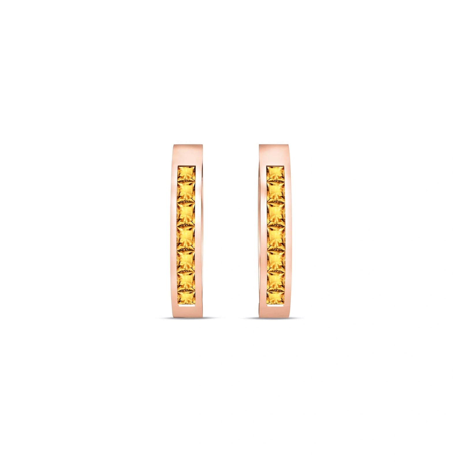 Rose Gold Earrings Citrine 10K — Rachele