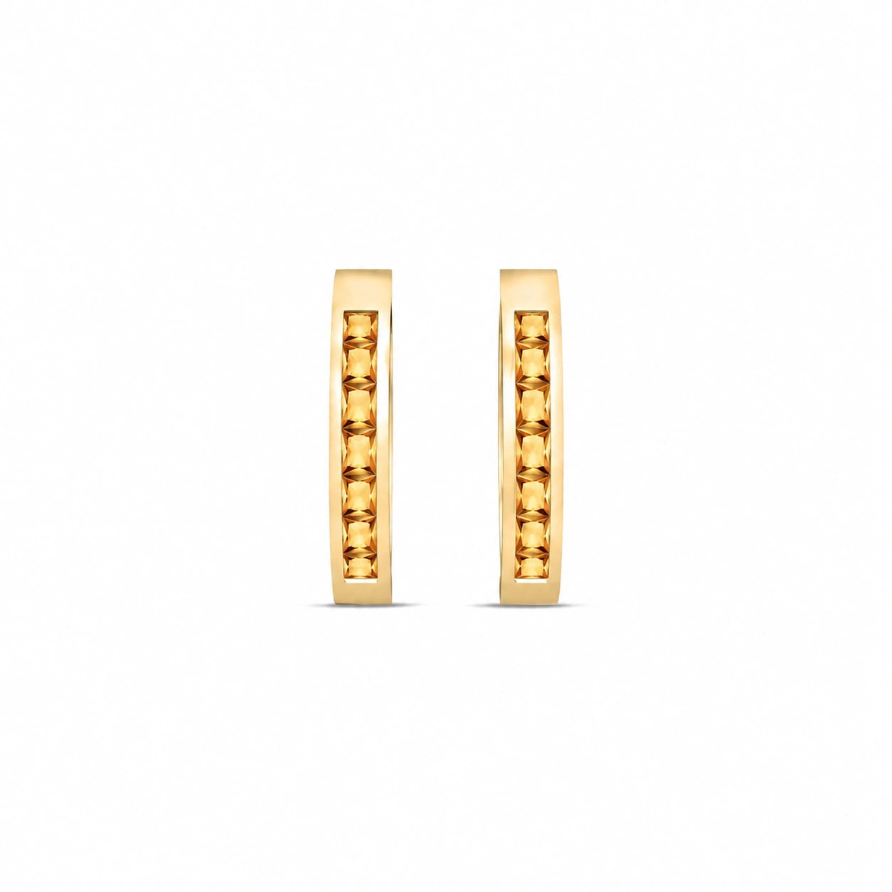 Yellow Gold Earrings Citrine 10K — Rachele