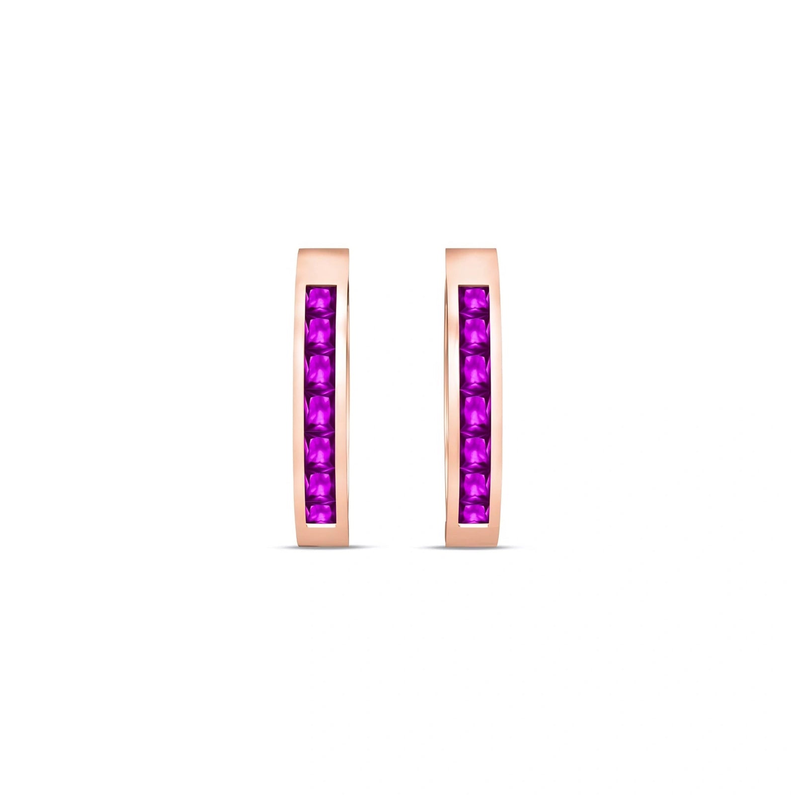 Rose Gold Earrings Pink Sapphire 10K — Rachele