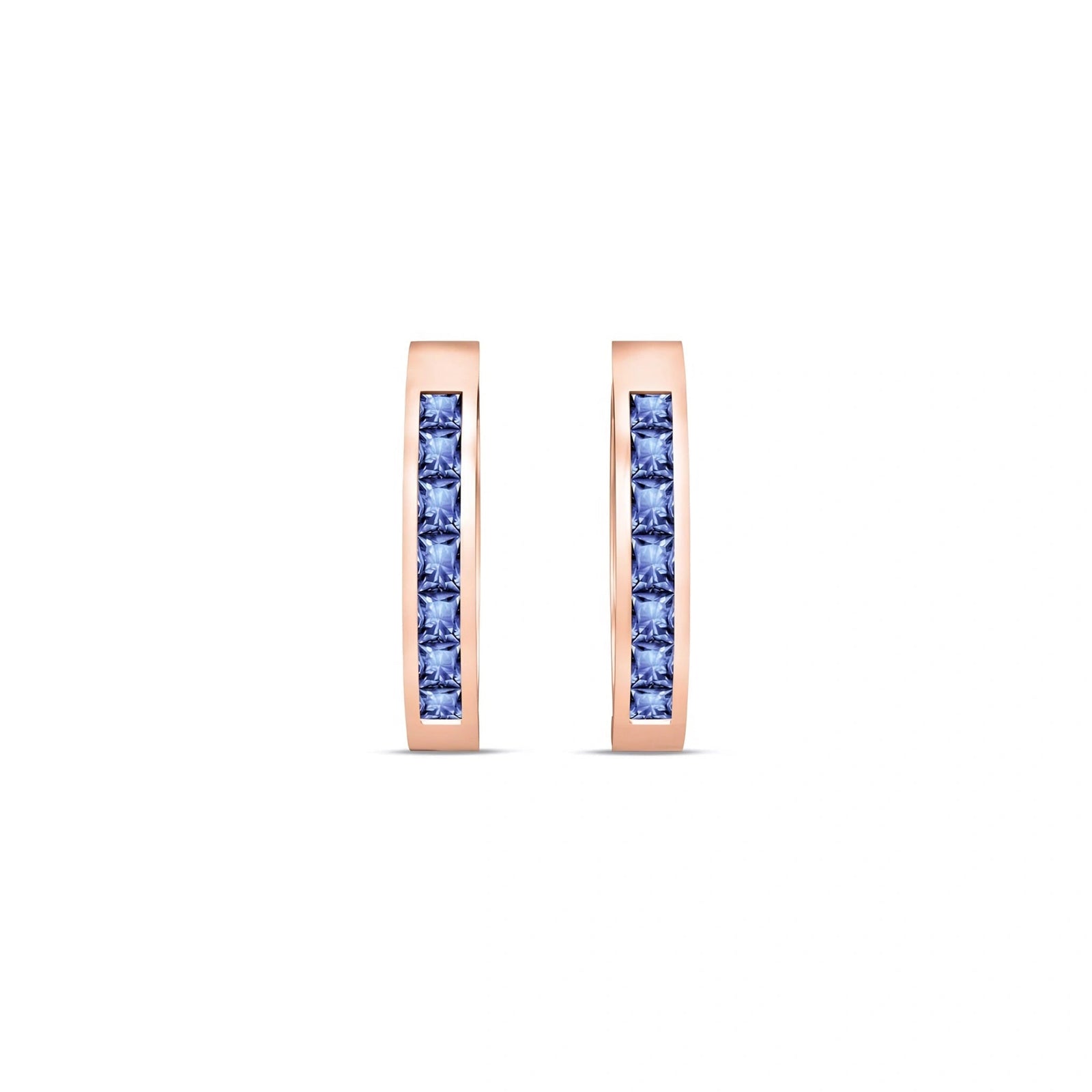 Rose Gold Earrings Tanzanite 10K — Rachele