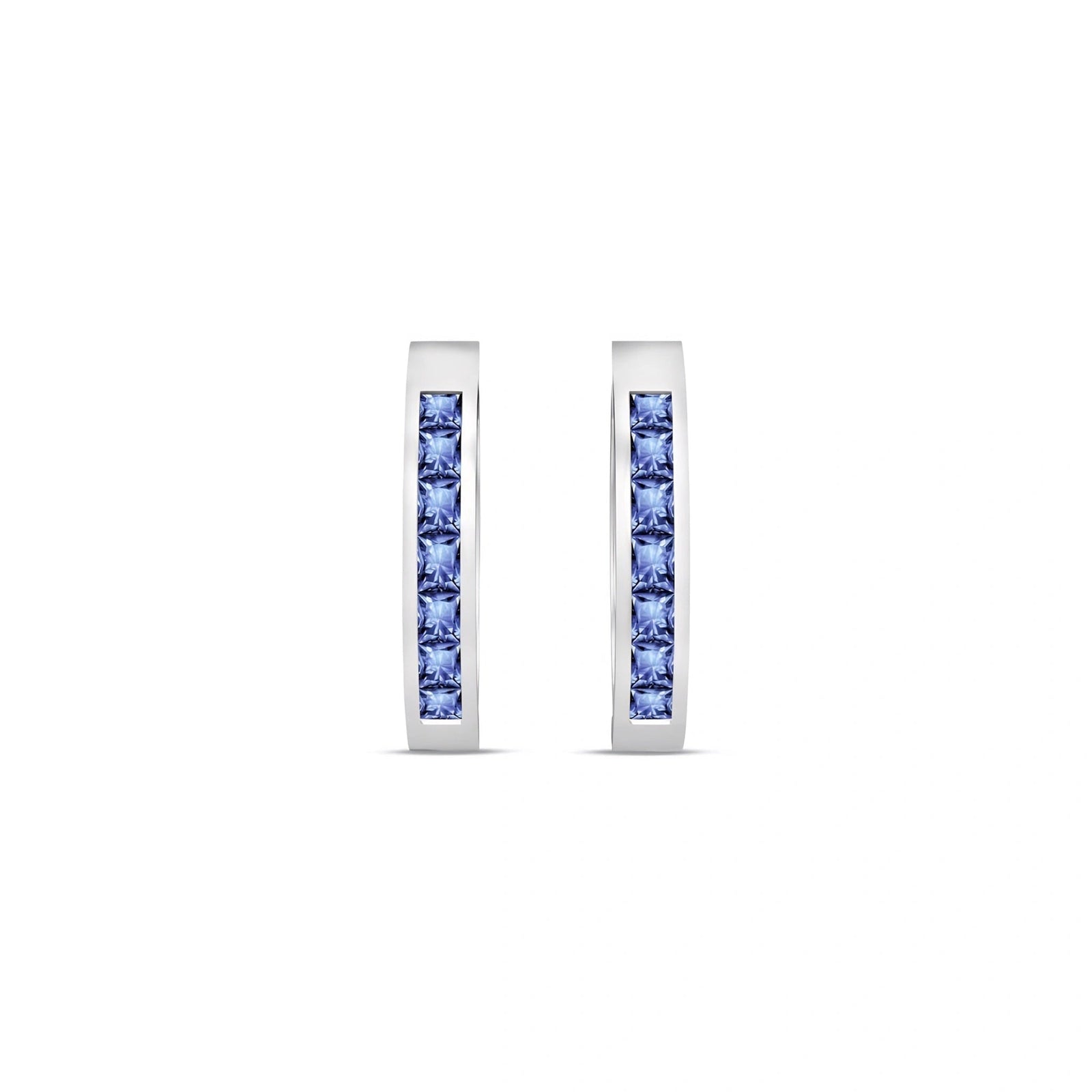 White Gold Earrings Tanzanite 10K — Rachele